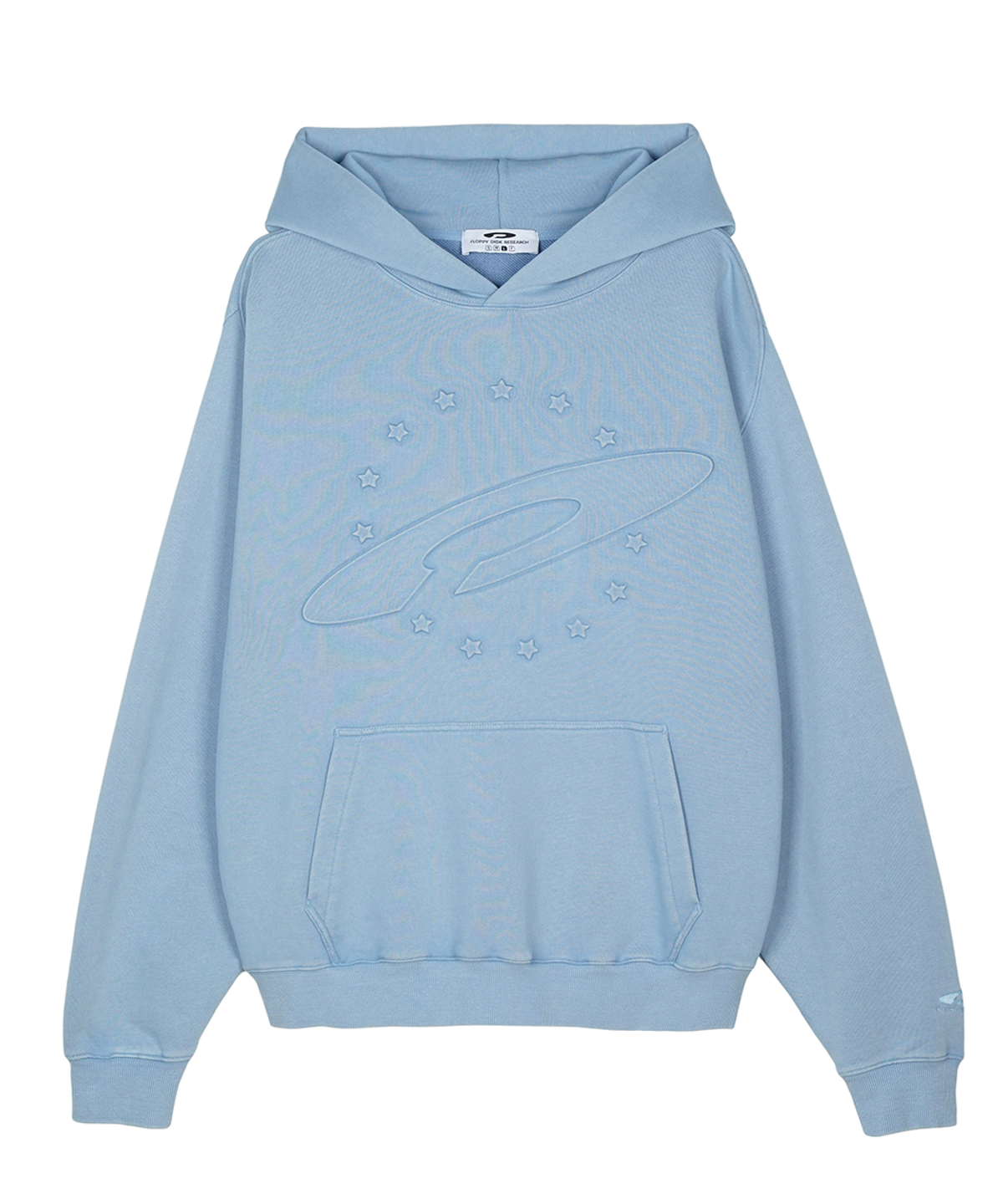 에프디알(FDR) Embo Pigment Star Disk Logo Hoodie Blue