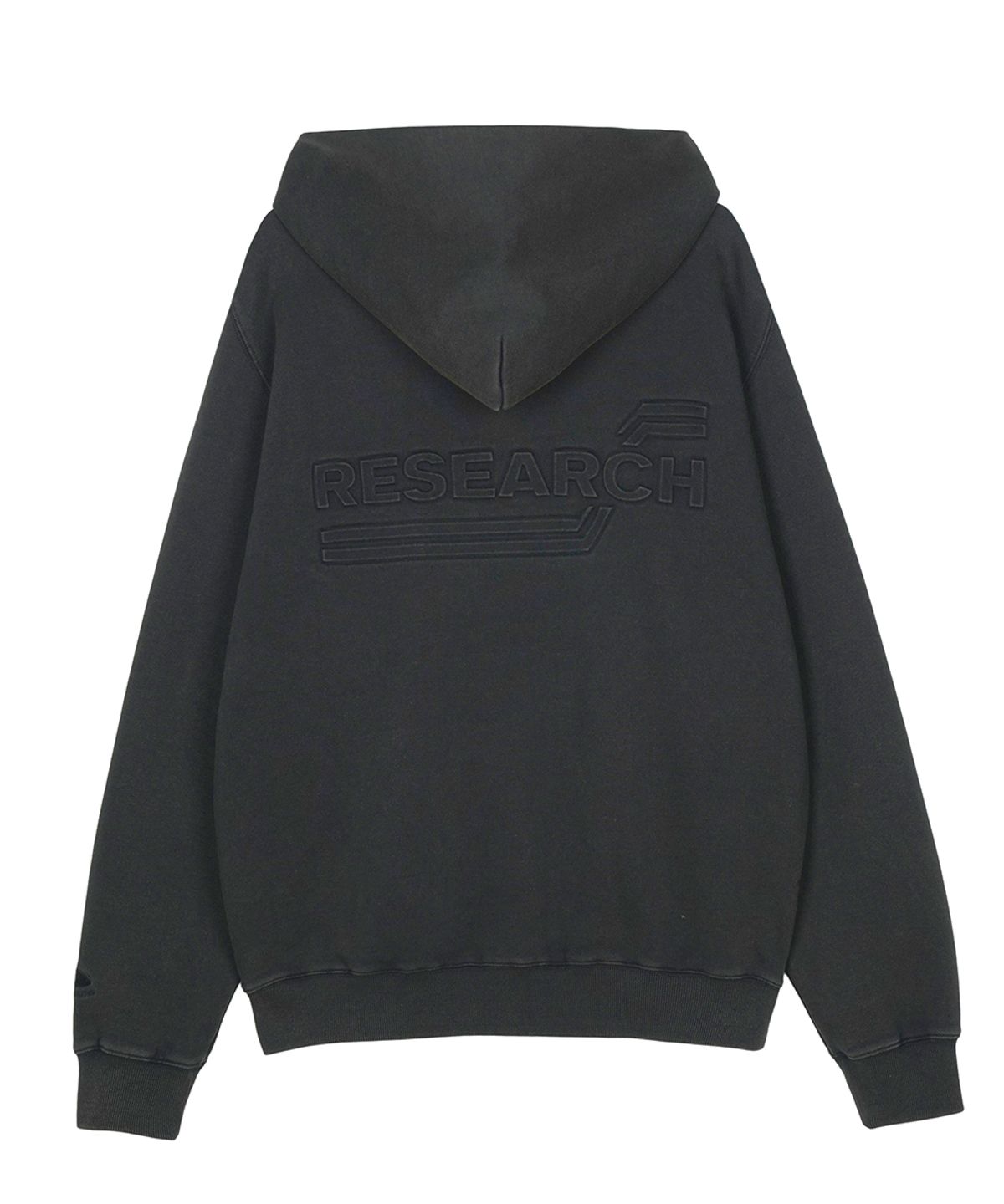 에프디알(FDR) Embo Pigment Star Disk Logo Hoodie Black