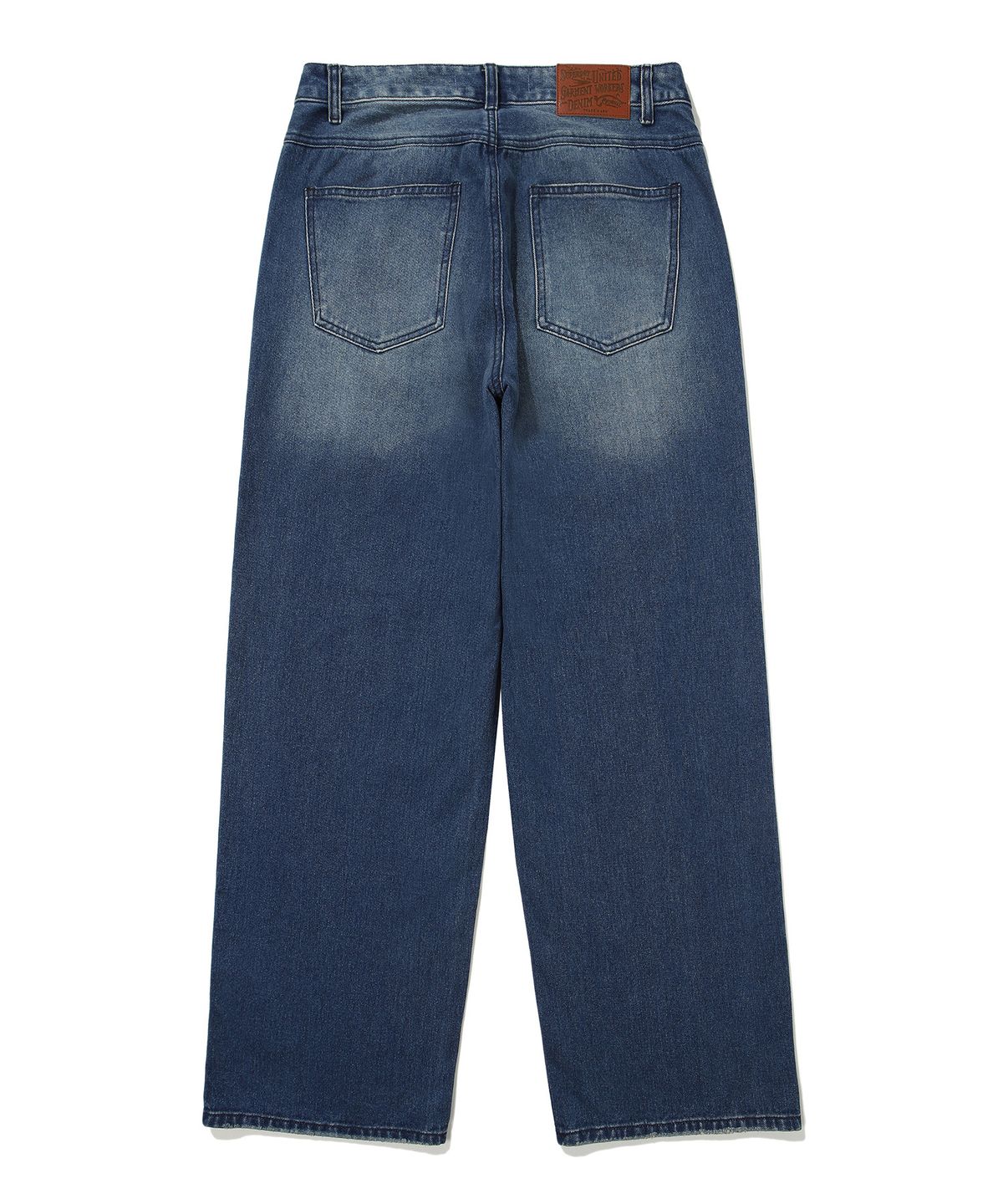 슈퍼드라이(SUPERDRY) 아이코닉 와이드 데님 팬츠 미디움 인디고