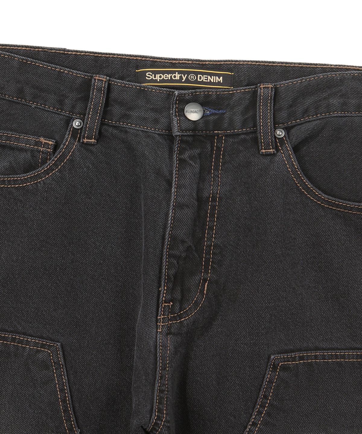 슈퍼드라이(SUPERDRY) 카펜터 빈티지 워싱 데님 팬츠 블랙