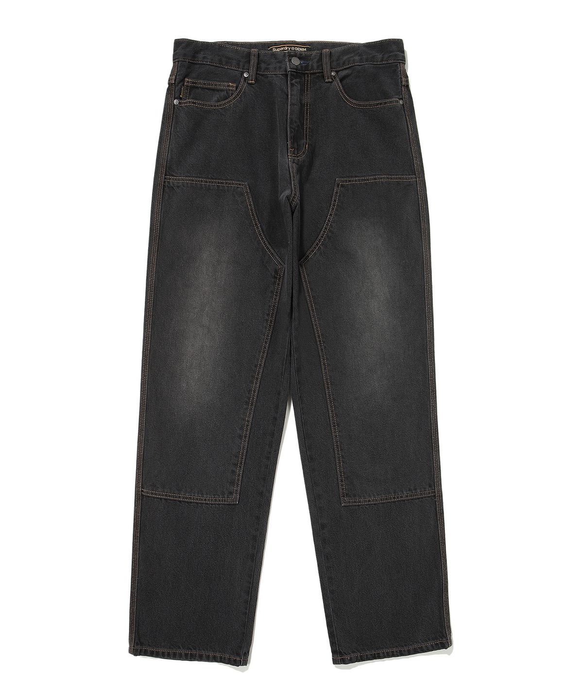 슈퍼드라이(SUPERDRY) 카펜터 빈티지 워싱 데님 팬츠 블랙