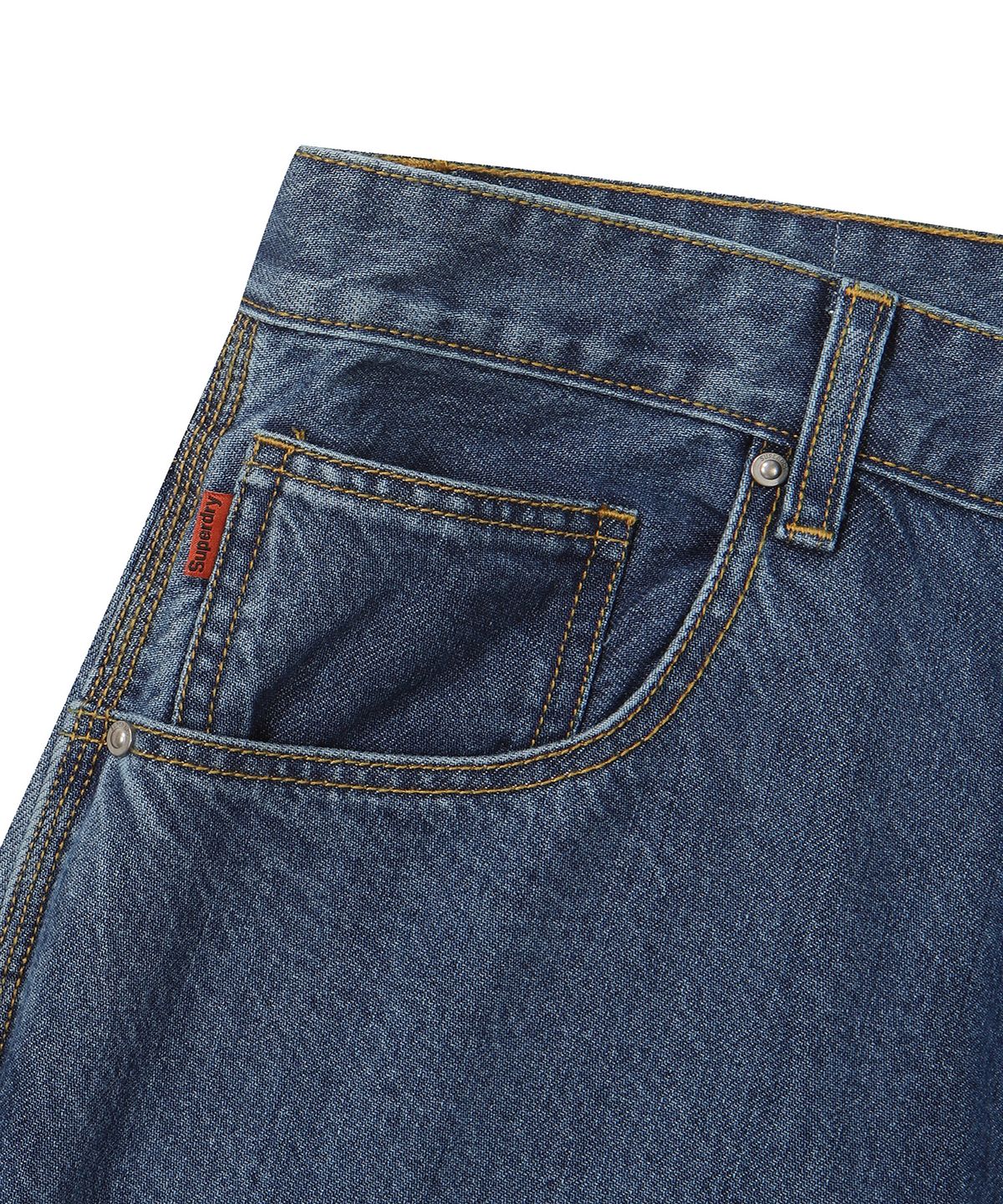 슈퍼드라이(SUPERDRY) 카펜터 더블니 데님 팬츠 인디고