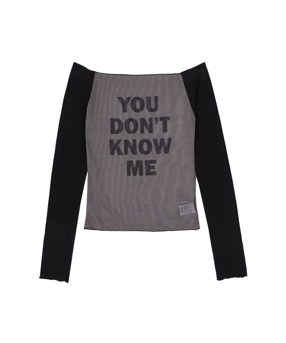 crank クランク Lettering Off-Shoulder