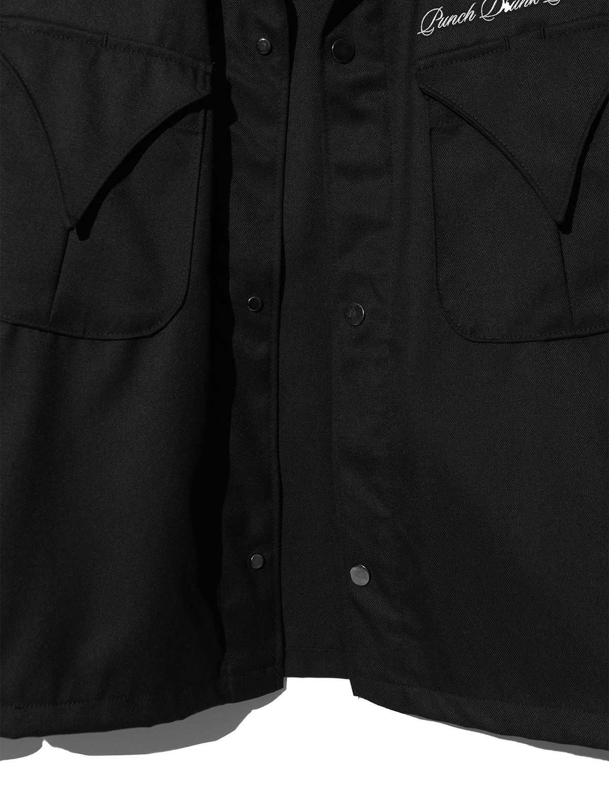펀치드렁크파티즈(PUNCH DRUNK PARTIES) Embroidered Shirt Jacket (BLACK)