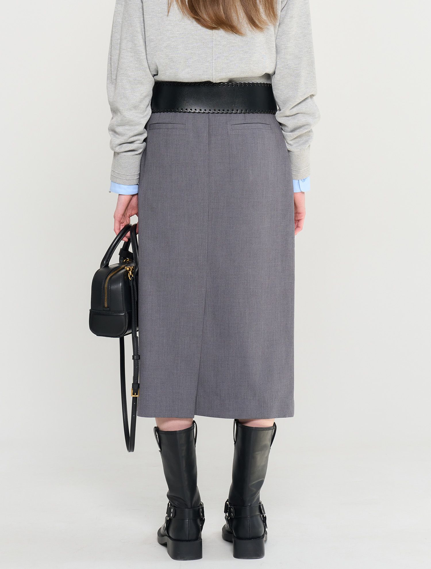MUSINSA | GENERAL IDEA New Classic Pleated Long Skirt