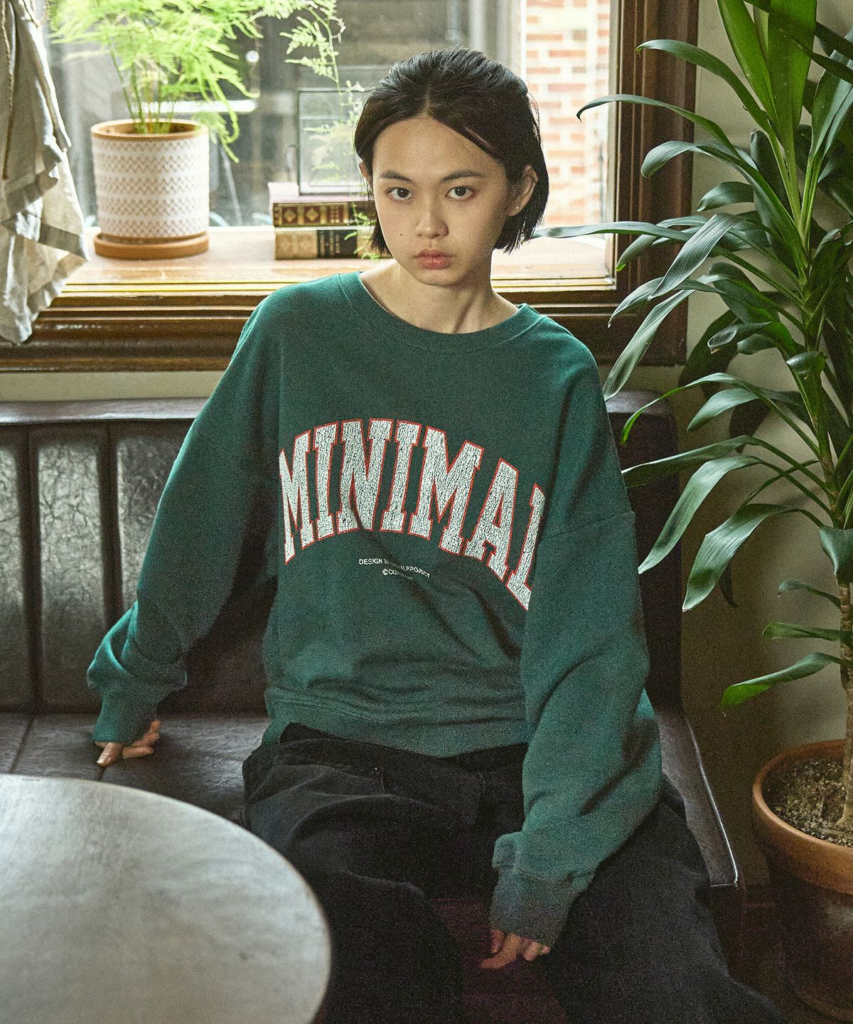 미니멀프로젝트(MINIMALPROJECT) MNMP 크랙나염 맨투맨 MMT132-X [GREEN]
