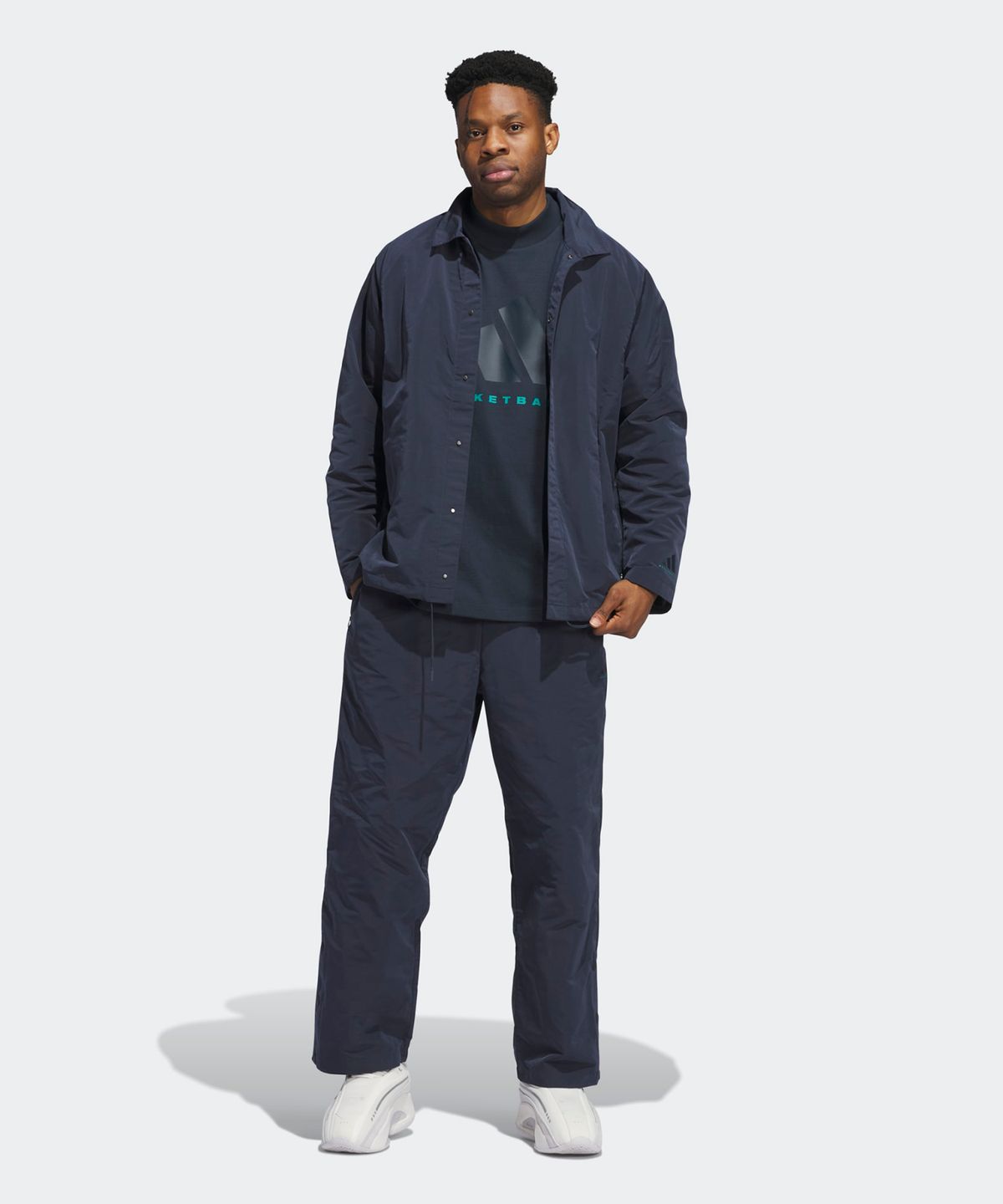 아디다스(ADIDAS) 바스켓볼 우븐 팬츠 - 딥네이비 / IW5638
