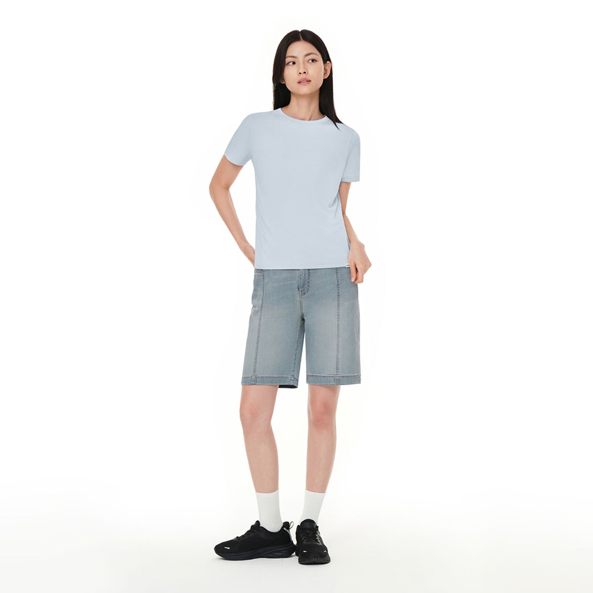 안다르(ANDAR) 에어로코튼 스탠다드핏 숏슬리브