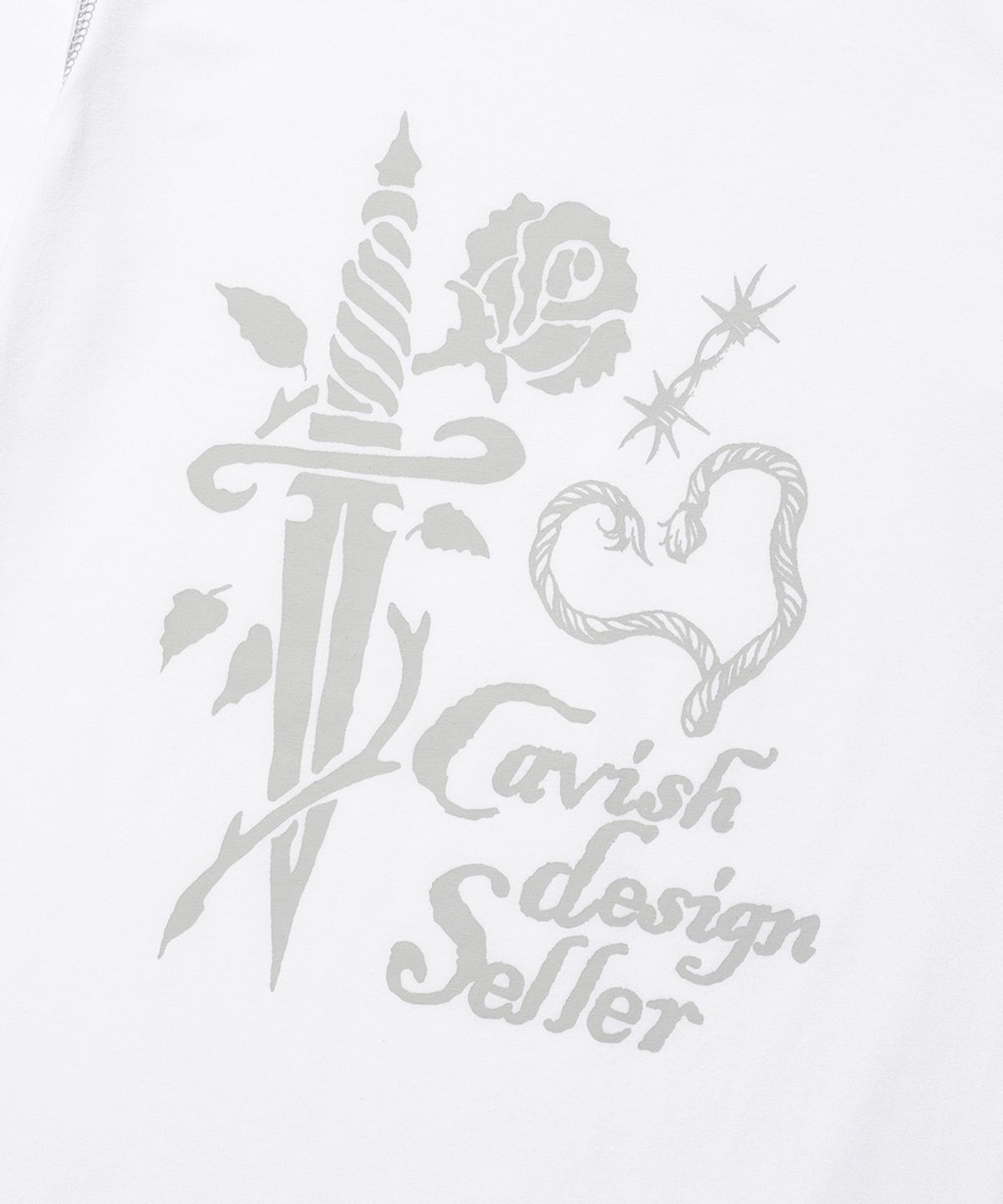 카비시(CAVISH) W ROSE LS TEE WHITE(CV2EFFT555A)