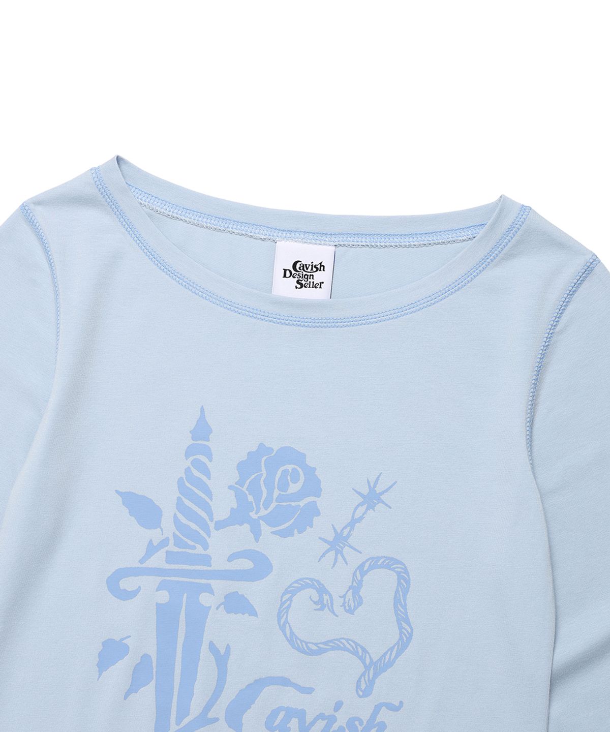 카비시(CAVISH) W ROSE LS TEE BLUE(CV2EFFT555A)