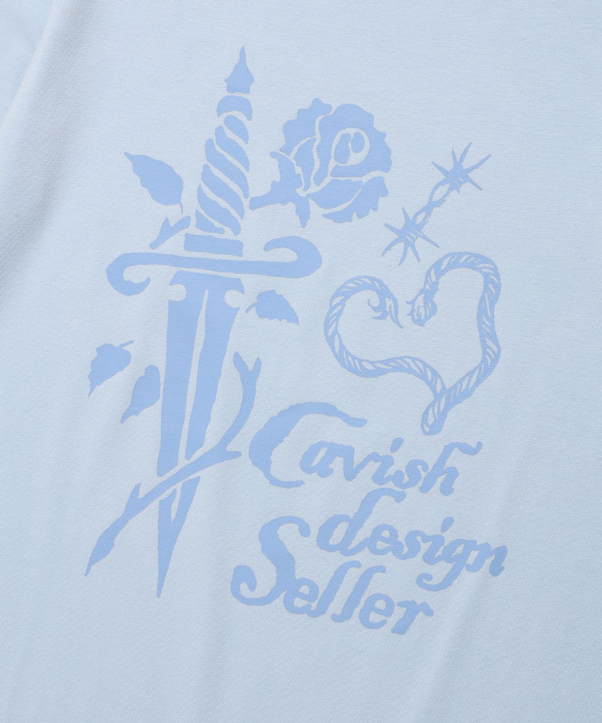 카비시(CAVISH) W ROSE LS TEE BLUE(CV2EFFT555A)