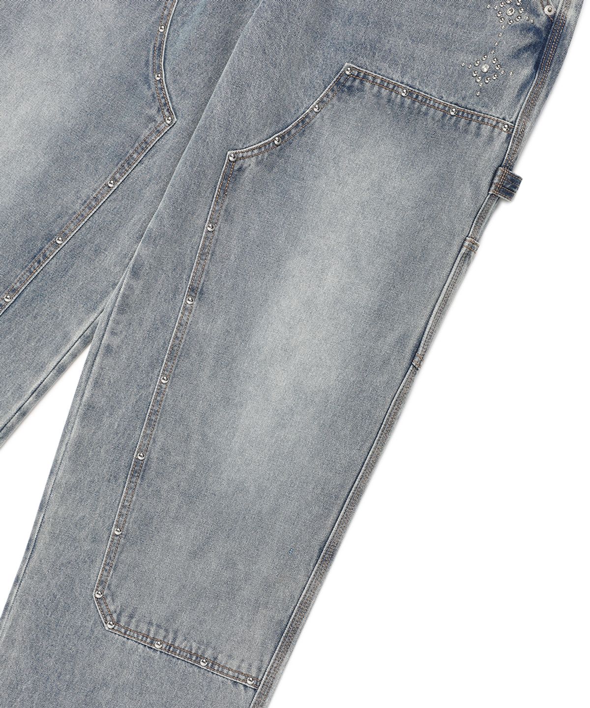 카비시(CAVISH) DOUBLE KNEE CARPENTER DENIM PANTS BLUE(CV2EFUD113A)