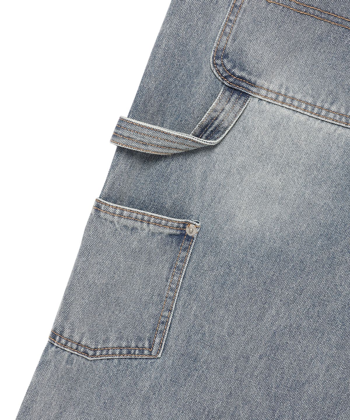 카비시(CAVISH) DOUBLE KNEE CARPENTER DENIM PANTS BLUE(CV2EFUD113A)