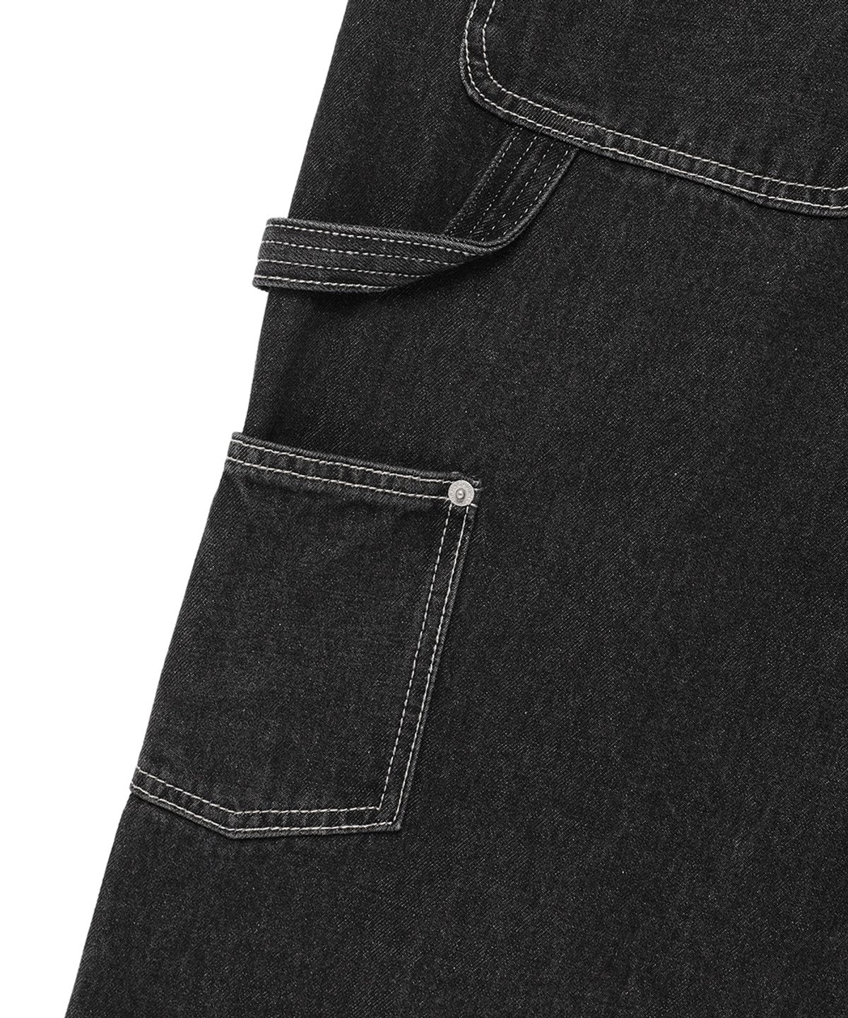 카비시(CAVISH) DOUBLE KNEE CARPENTER DENIM PANTS BLACK(CV2EFUD113A)