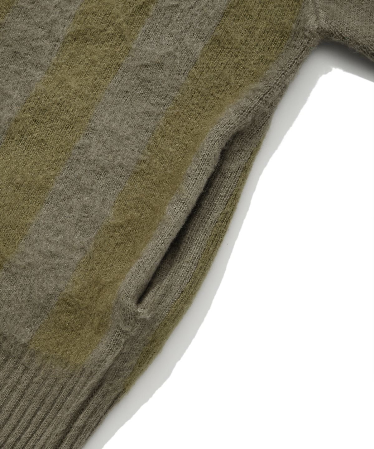 비전스트릿웨어(VISION STREETWEAR) VSW Washable Brushed 2way Zip Up Khaki Gray