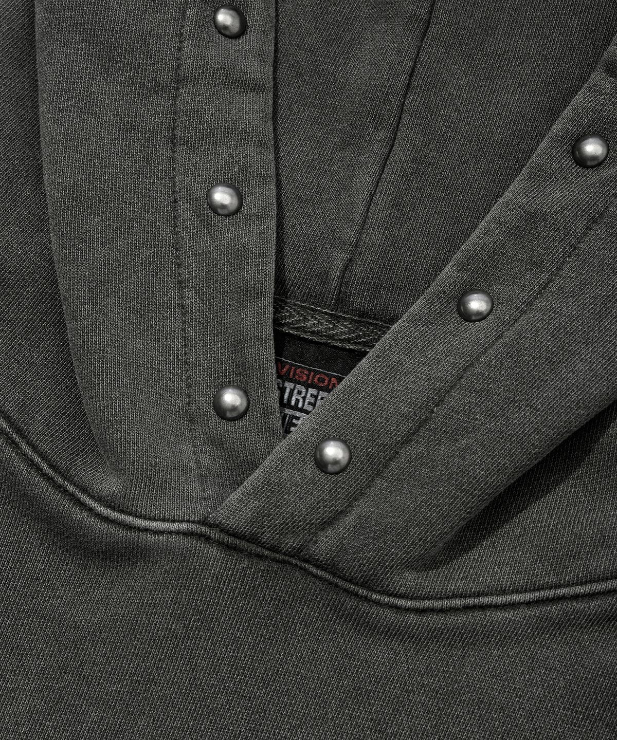 비전스트릿웨어(VISION STREETWEAR) VSW Just Vision Pigment Hoodie Charcoal