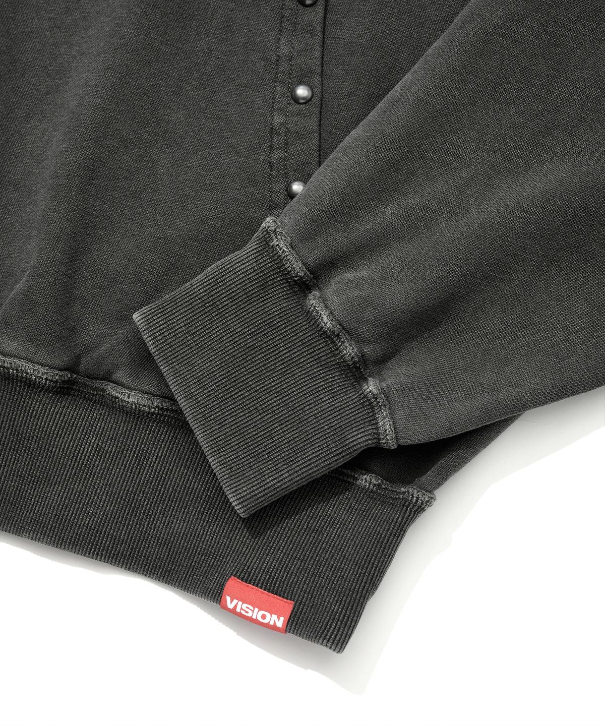 비전스트릿웨어(VISION STREETWEAR) VSW Just Vision Pigment Hoodie Charcoal
