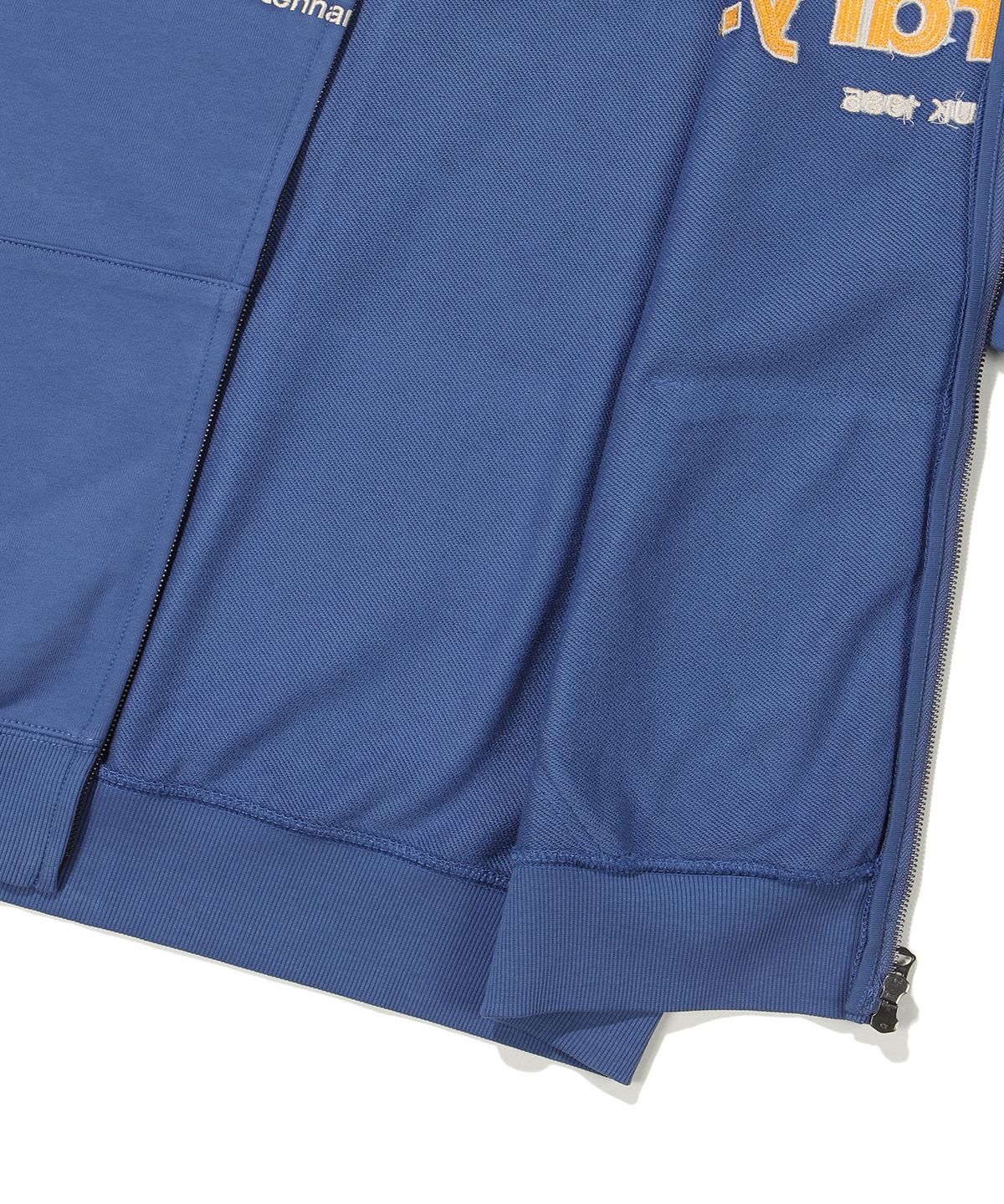 슈퍼드라이(SUPERDRY) 코어 빅 로고 투웨이 후드 집업 블루