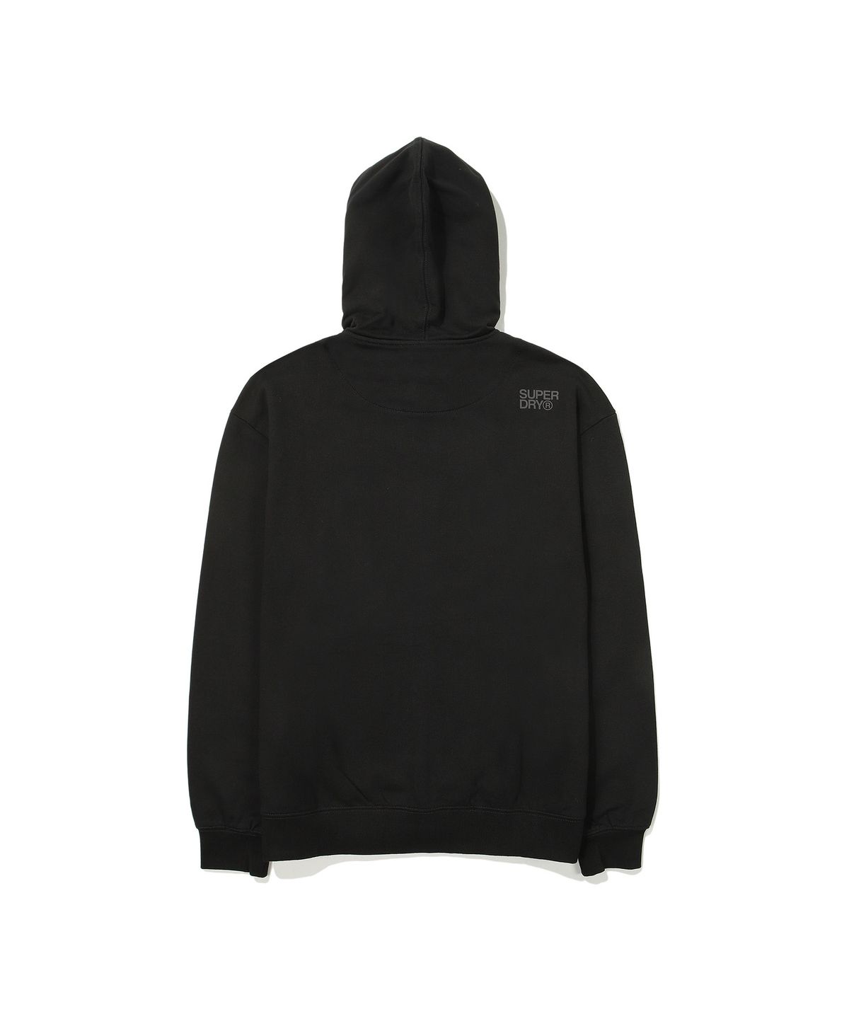 슈퍼드라이(SUPERDRY) 코어 빅 로고 투웨이 후드 집업 블랙
