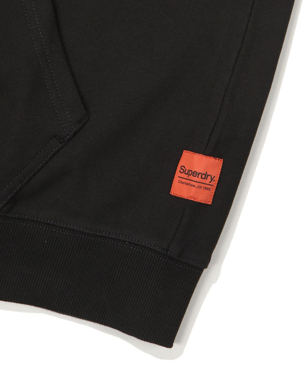 슈퍼드라이(SUPERDRY) 코어 빅 로고 투웨이 후드 집업 블랙