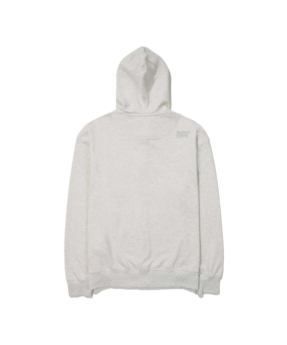 슈퍼드라이(SUPERDRY) 코어 빅 로고 투웨이 후드 집업 라이트 그레이