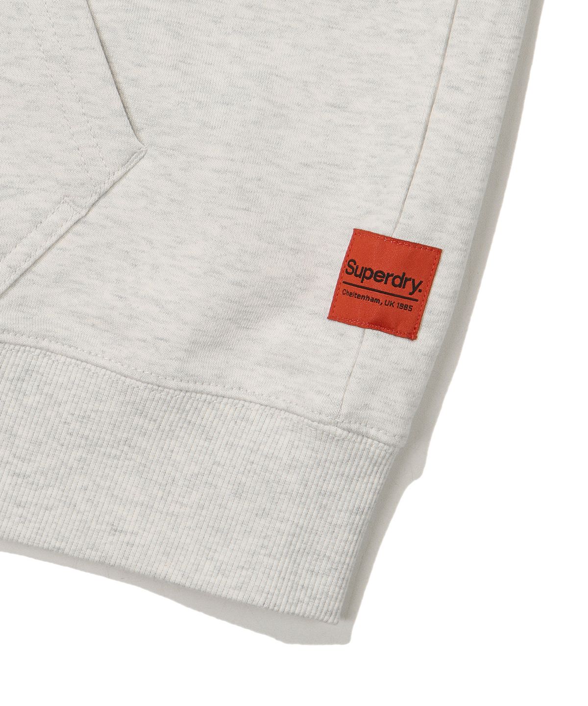 슈퍼드라이(SUPERDRY) 코어 빅 로고 투웨이 후드 집업 라이트 그레이