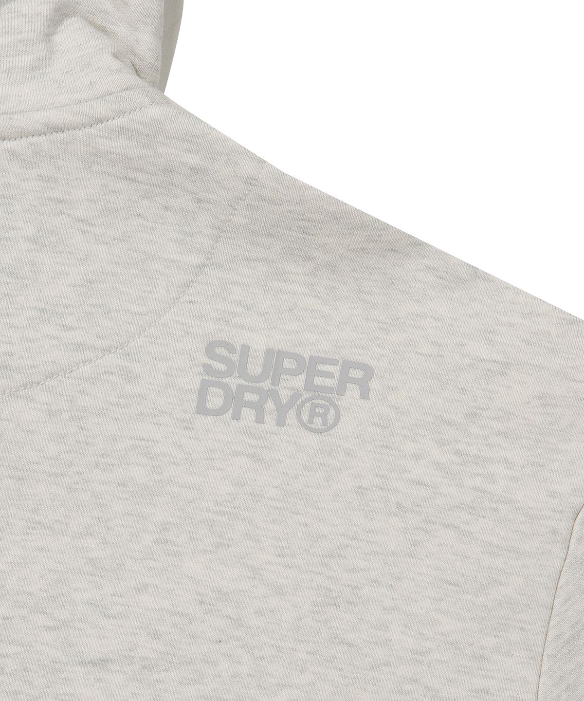슈퍼드라이(SUPERDRY) 코어 빅 로고 투웨이 후드 집업 라이트 그레이