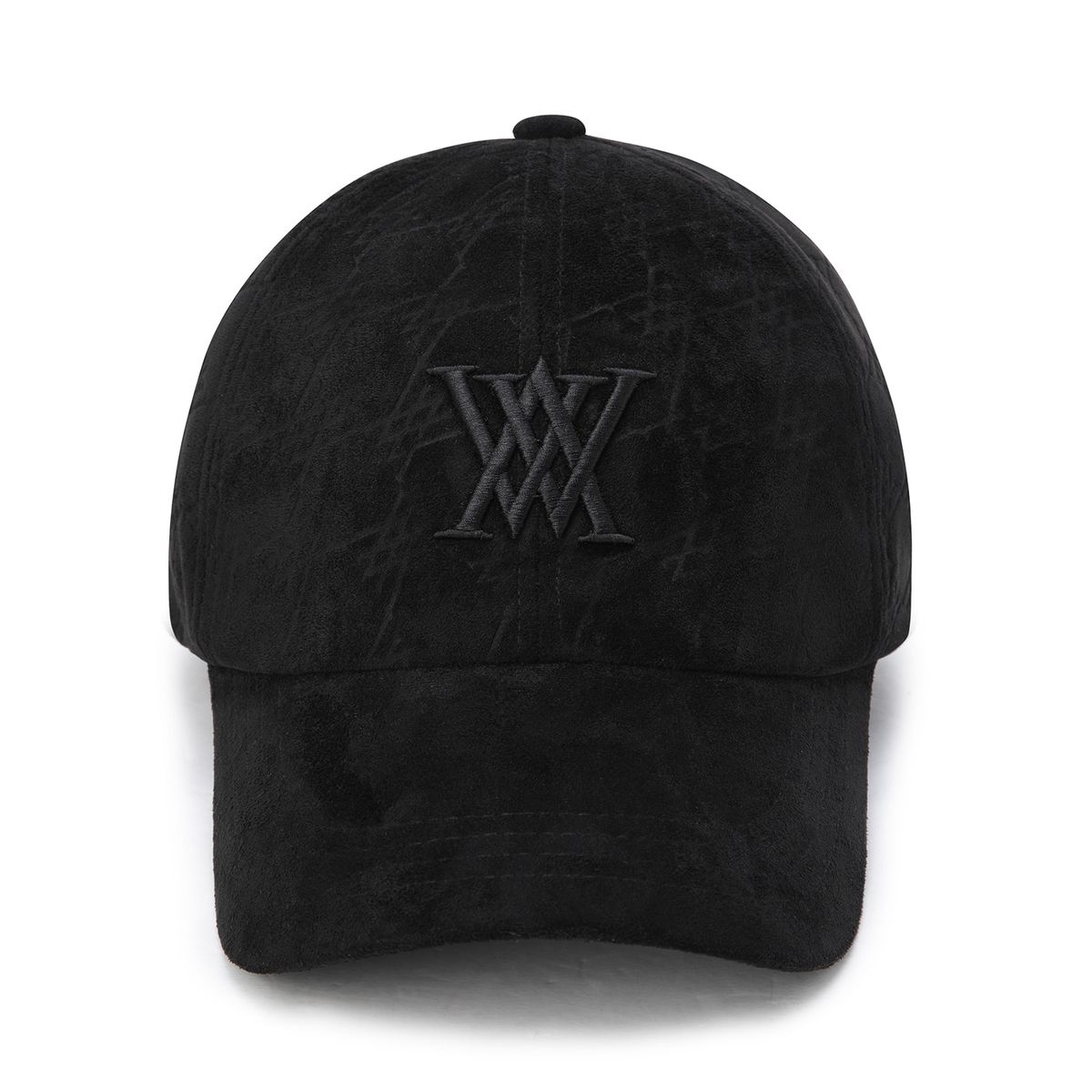 어뉴골프(ANEW GOLF) (U) MONOGRAM SUEDE BALLCAP_BK
