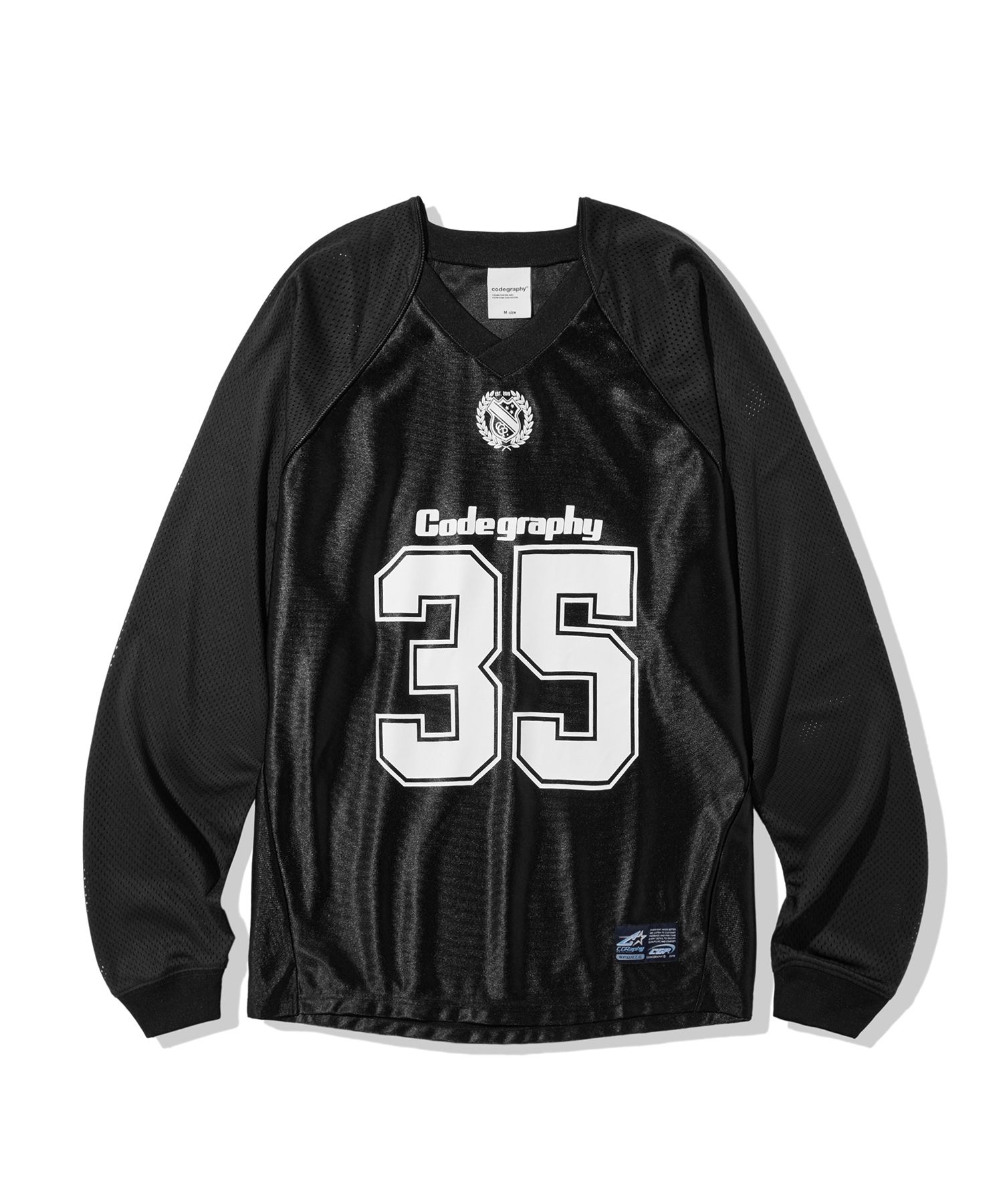 Tシャツ・カットソー CODEGRAPHY Sports color combination mesh jersey long sleeve MUSINSA | Codegraphy Sports Color Block Mesh Jersey Long