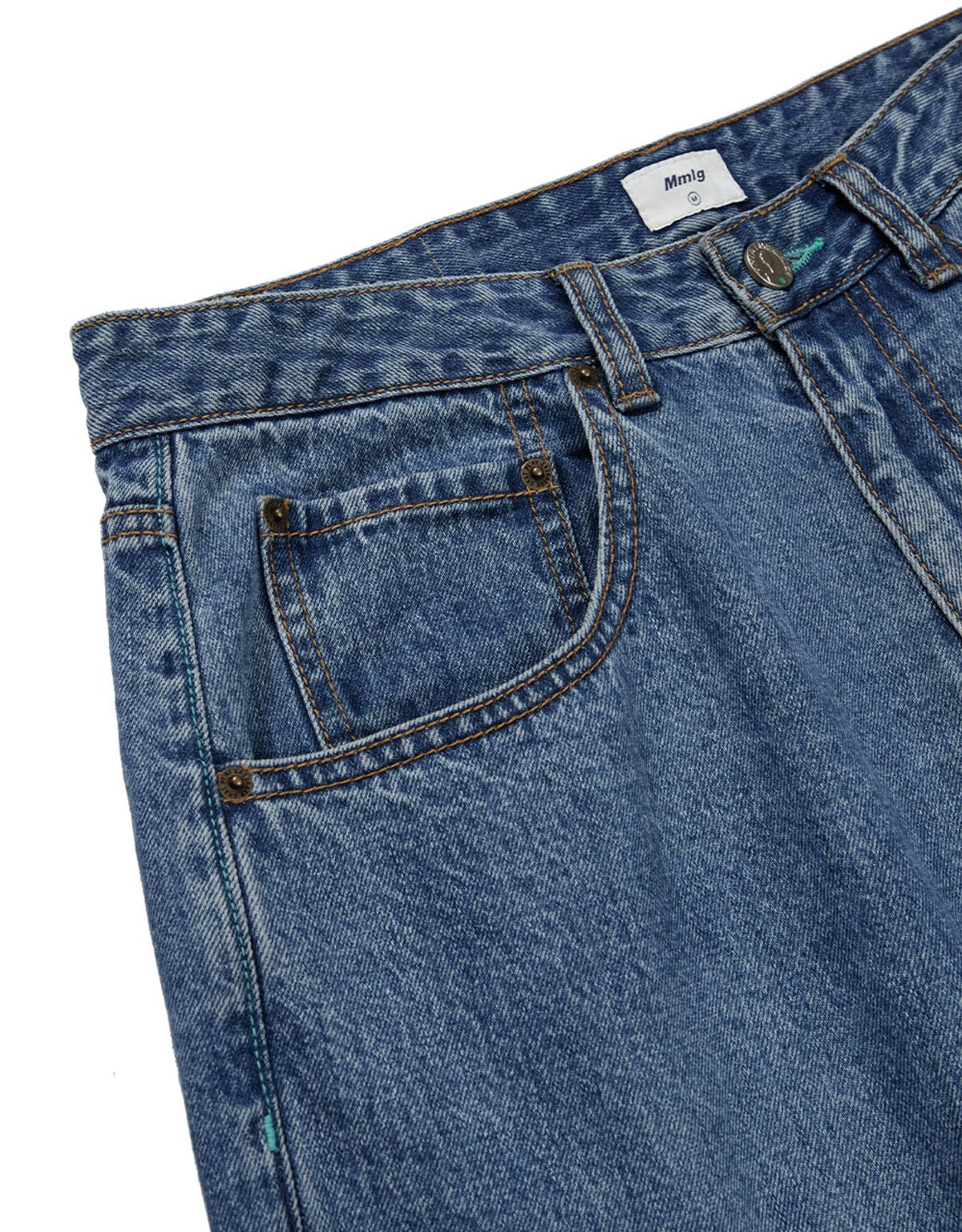 엠엠엘지(MMLG) [Mmlg] MM AUTHENTIC DENIM PANTS (MID BLUE)