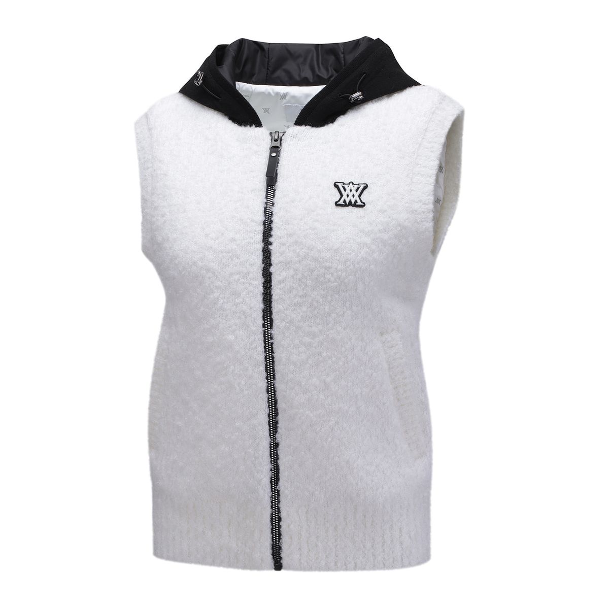 어뉴골프(ANEW GOLF) W HOODIE KNIT ZIP-UP VEST_WH