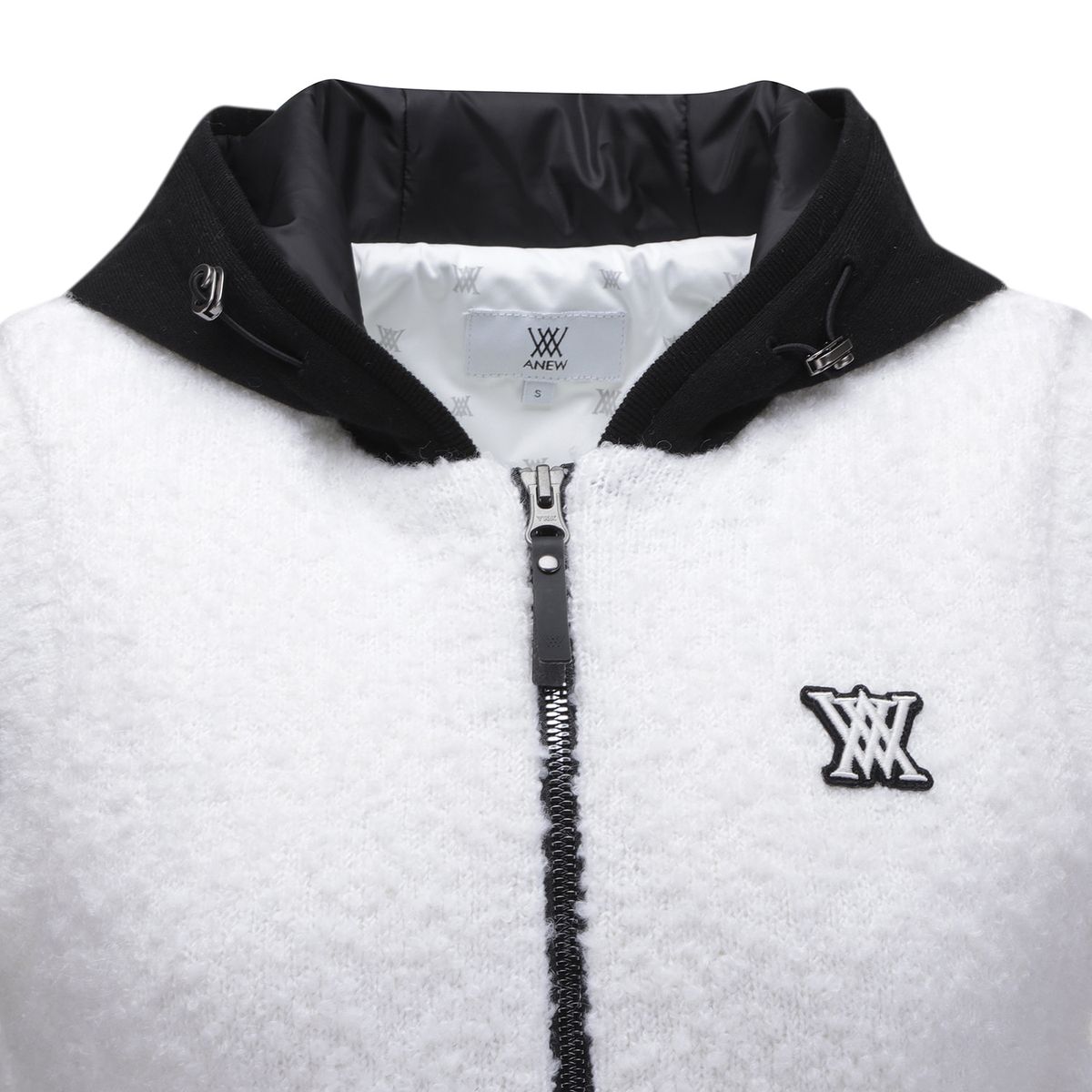 어뉴골프(ANEW GOLF) W HOODIE KNIT ZIP-UP VEST_WH