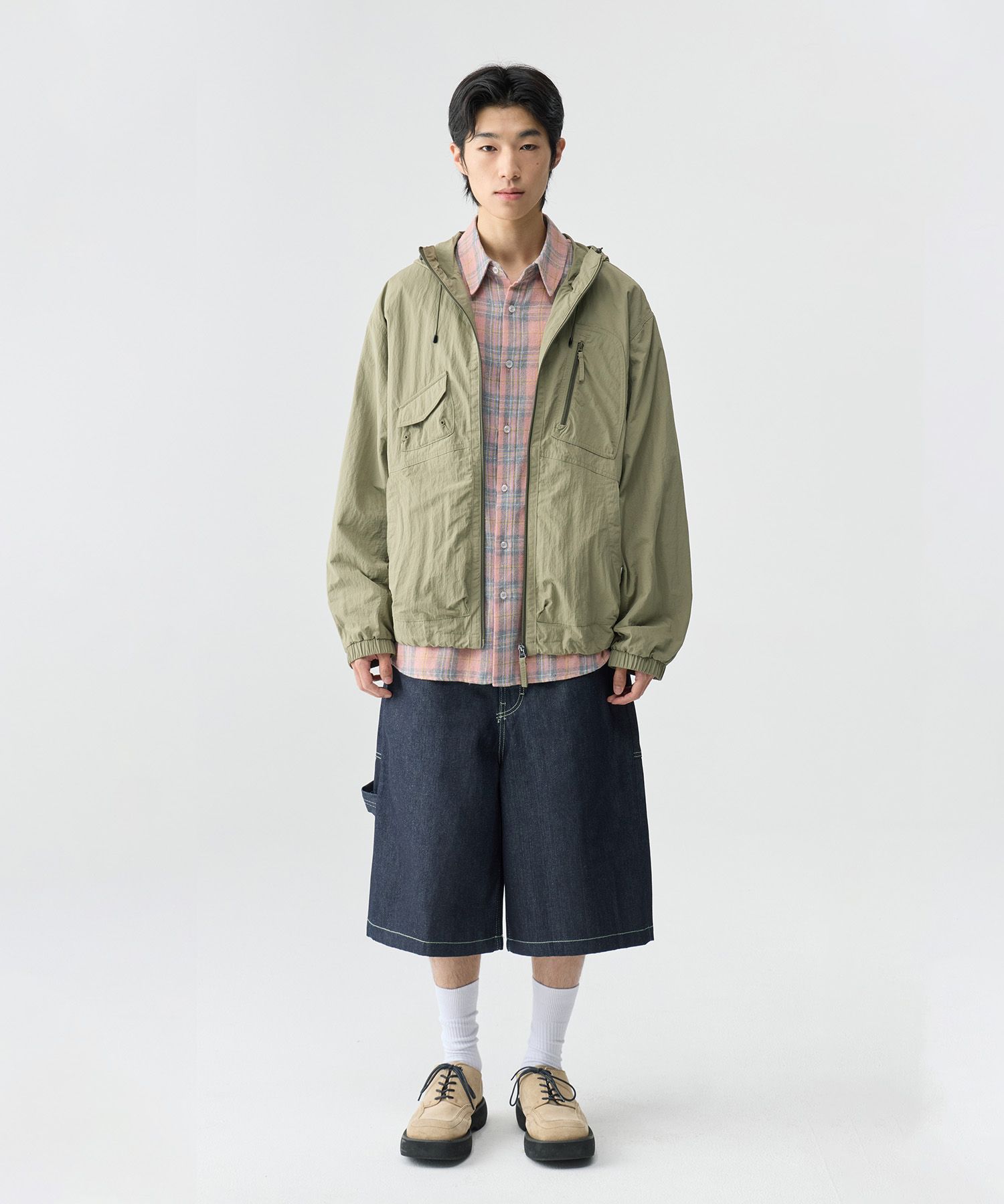 ジャケット codegraphy Nylon Taslan Work Windbreaker Sky Blue MUSINSA | Codegraphy Nylon Taslan Work Windbreaker_Black