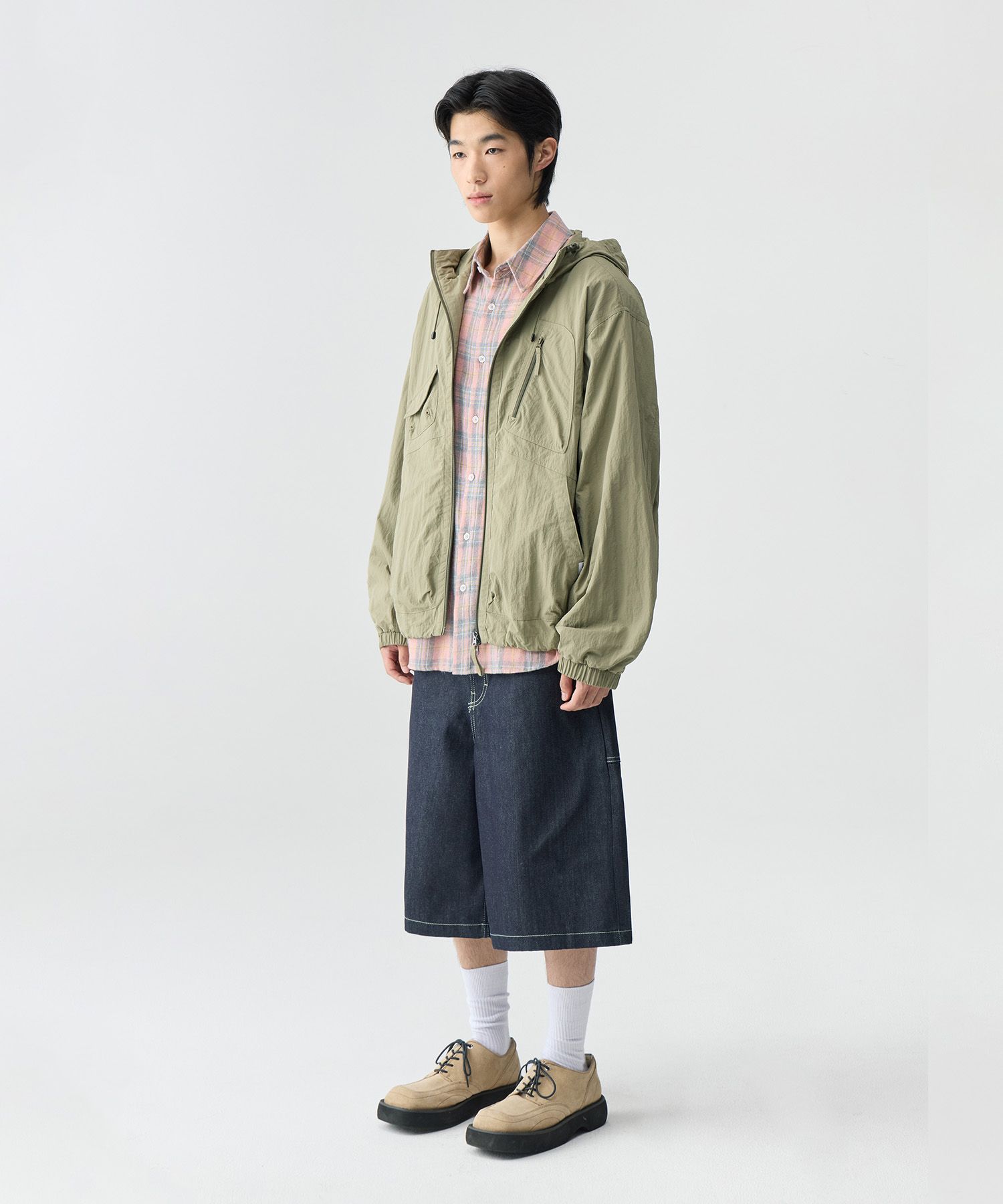 MUSINSA | Codegraphy Nylon Taslan Work Windbreaker_Khaki