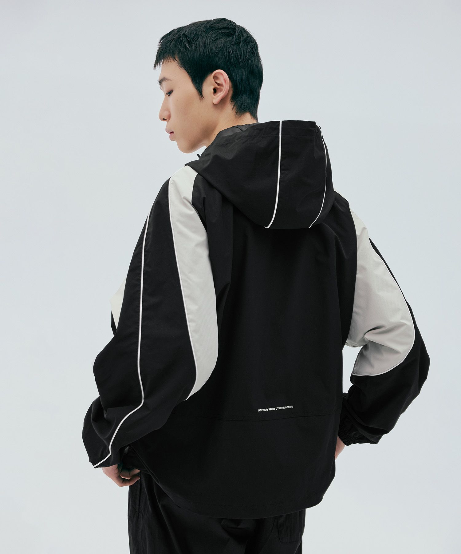 MUSINSA公式 | Codegraphy 配色テックフードパーカーショート