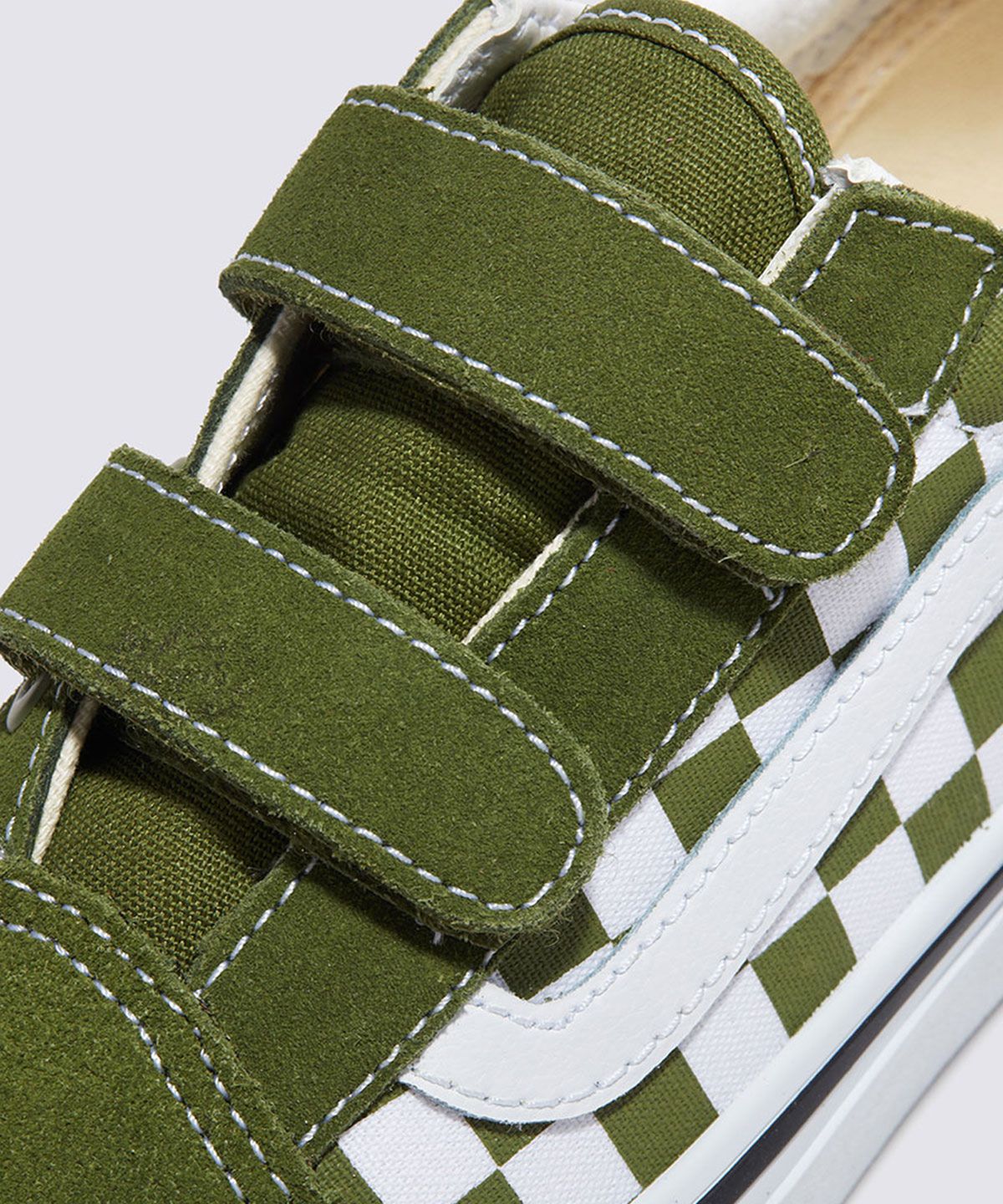 반스 키즈(VANS KIDS) 올드스쿨 벨크로 키즈 - (컬러 띠어리) 체커보드 페스토 / VN000CYWCIB1