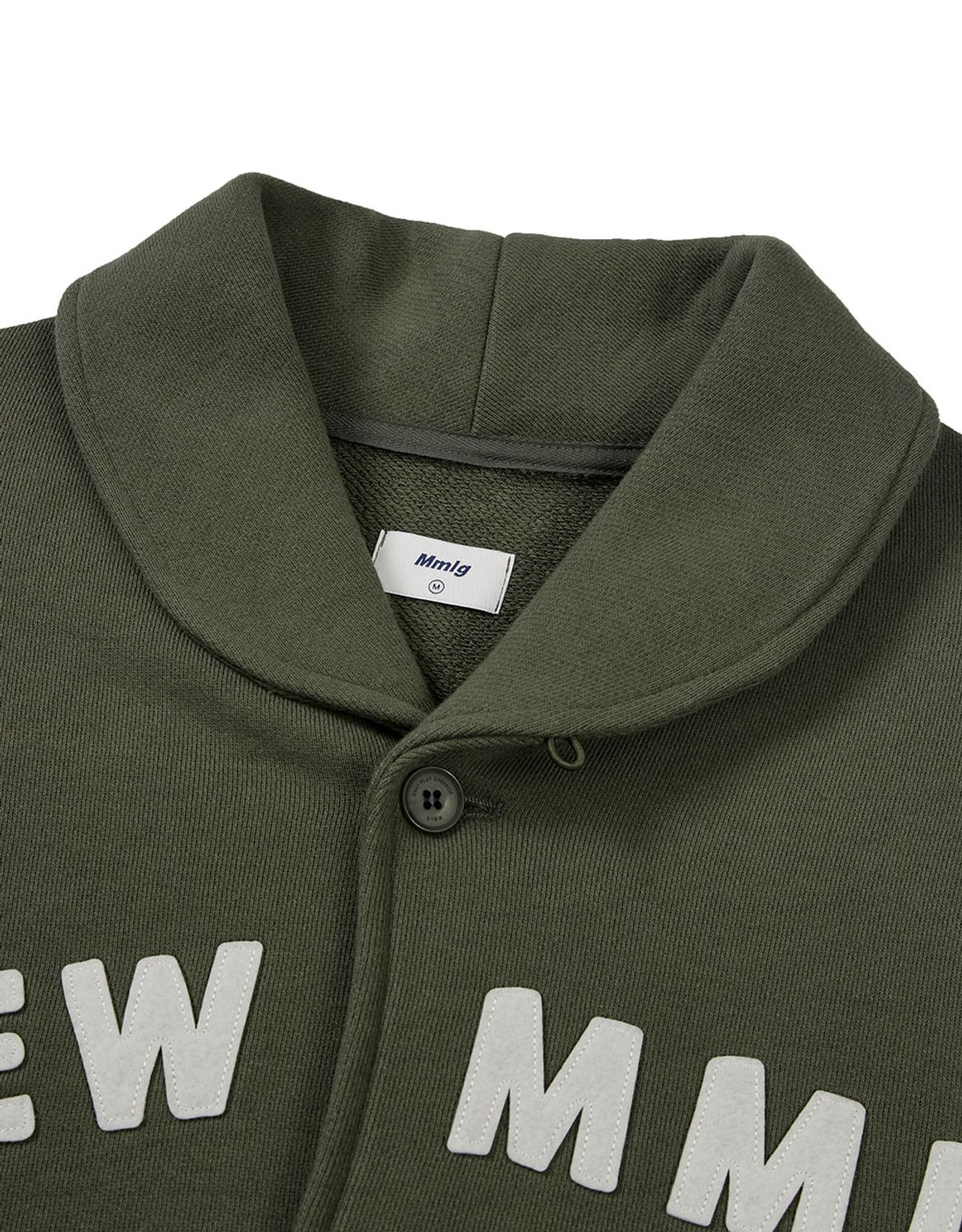 엠엠엘지(MMLG) [Mmlg] SHAWL COLLAR SWEAT JUMPER (MOSS KHAKI)