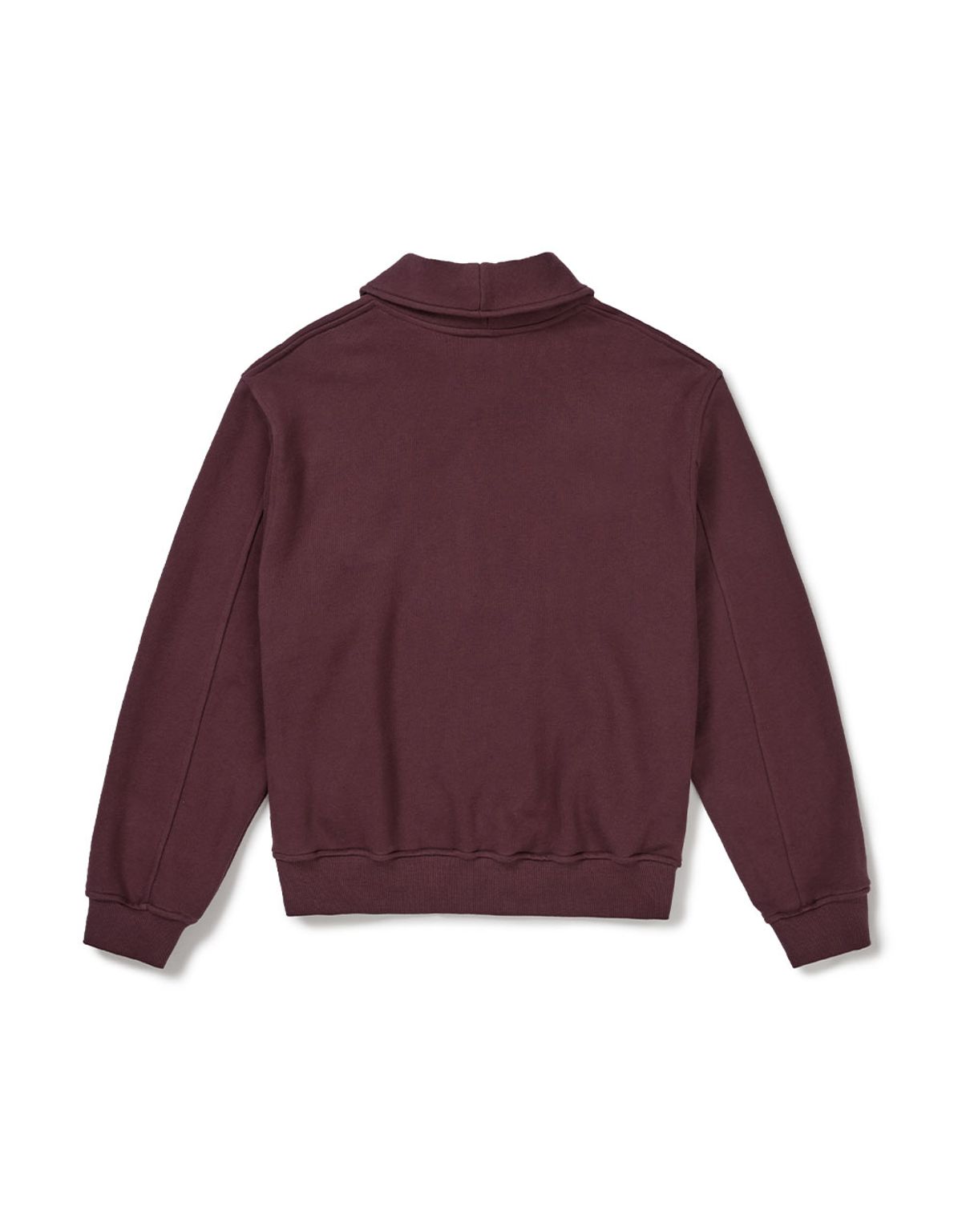 엠엠엘지(MMLG) [Mmlg] SHAWL COLLAR SWEAT JUMPER (PLUM)