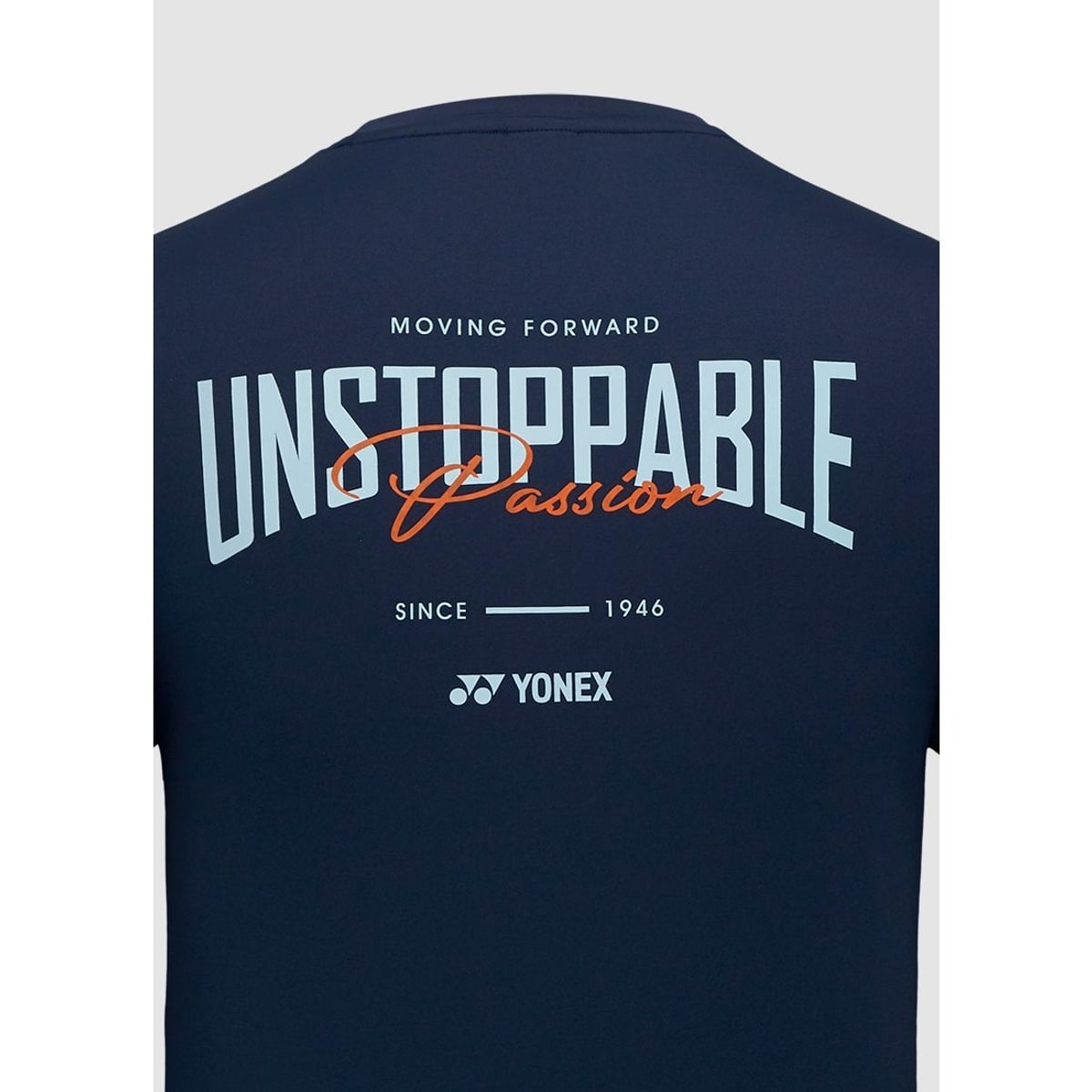 요넥스(YONEX) 243TS053U 미드나이트 블랙 남녀공용 스포티 슬로건 반팔 티셔츠