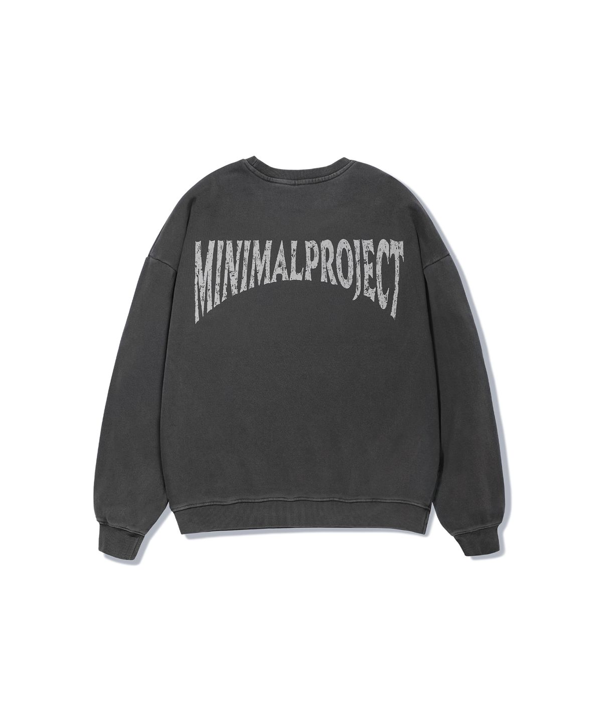미니멀프로젝트(MINIMALPROJECT) 크랙 아치로고 피그먼트  맨투맨 MMT134 [DARKGRAY]