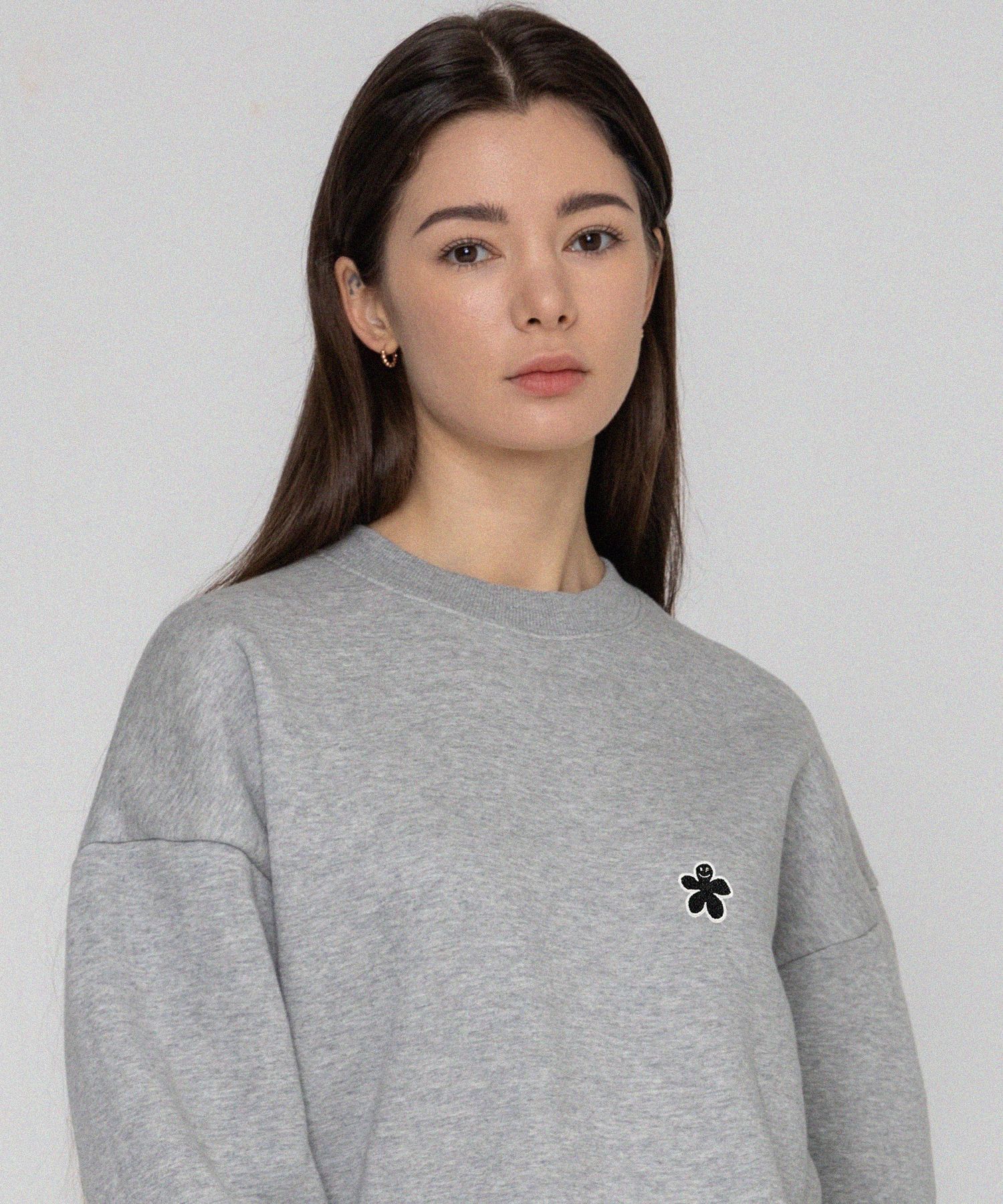 MUSINSA | GRAVER [UNISEX] Black odd flower embroidery