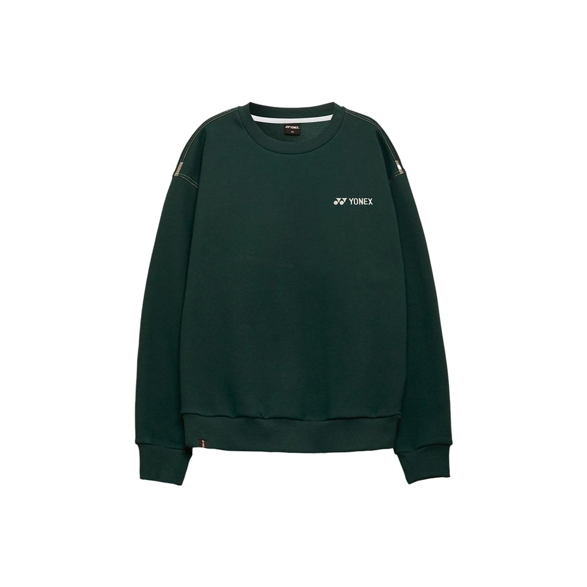 요넥스(YONEX) 243TL002U 블랙/다크 그린 공용 컬러 스티치 맨투맨