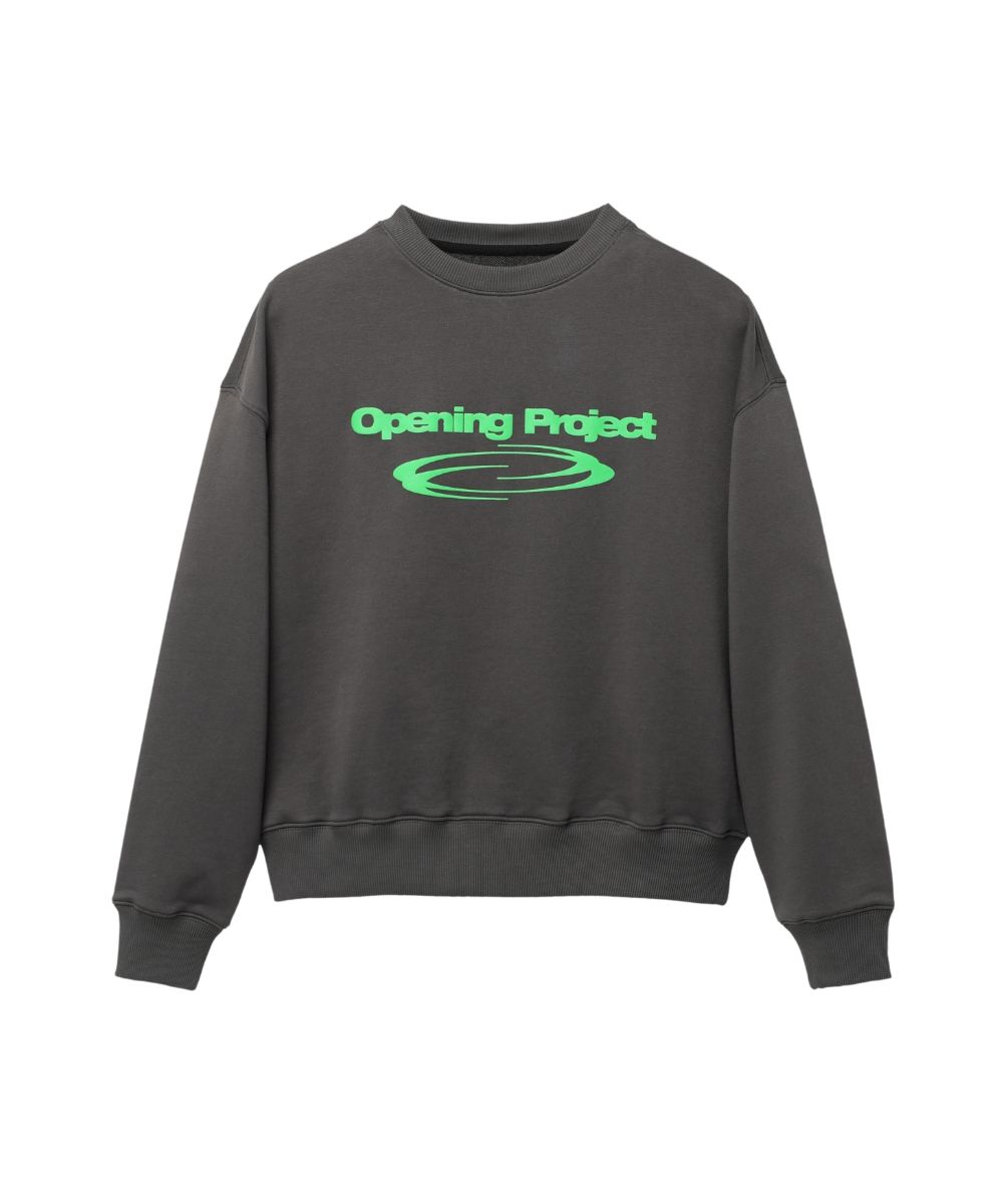 opening project アイデンティティ スウェットシャツ チャコール MUSINSA公式 | OPENING PROJECT W Identity Sweatshirt - Charcoal