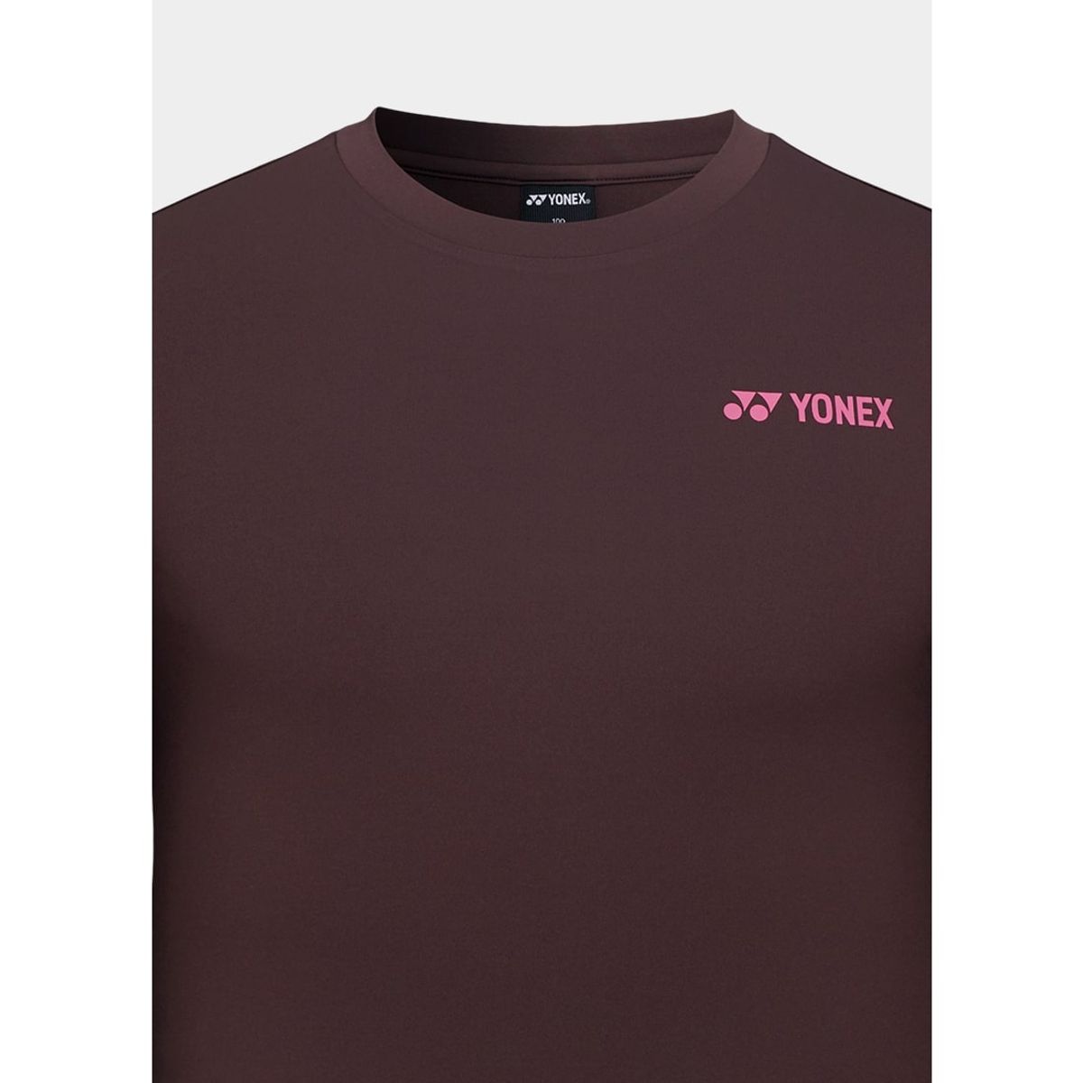 요넥스(YONEX) 249TR011M 다크 브라운 남성용 슬로건 디자인 반팔 티셔츠