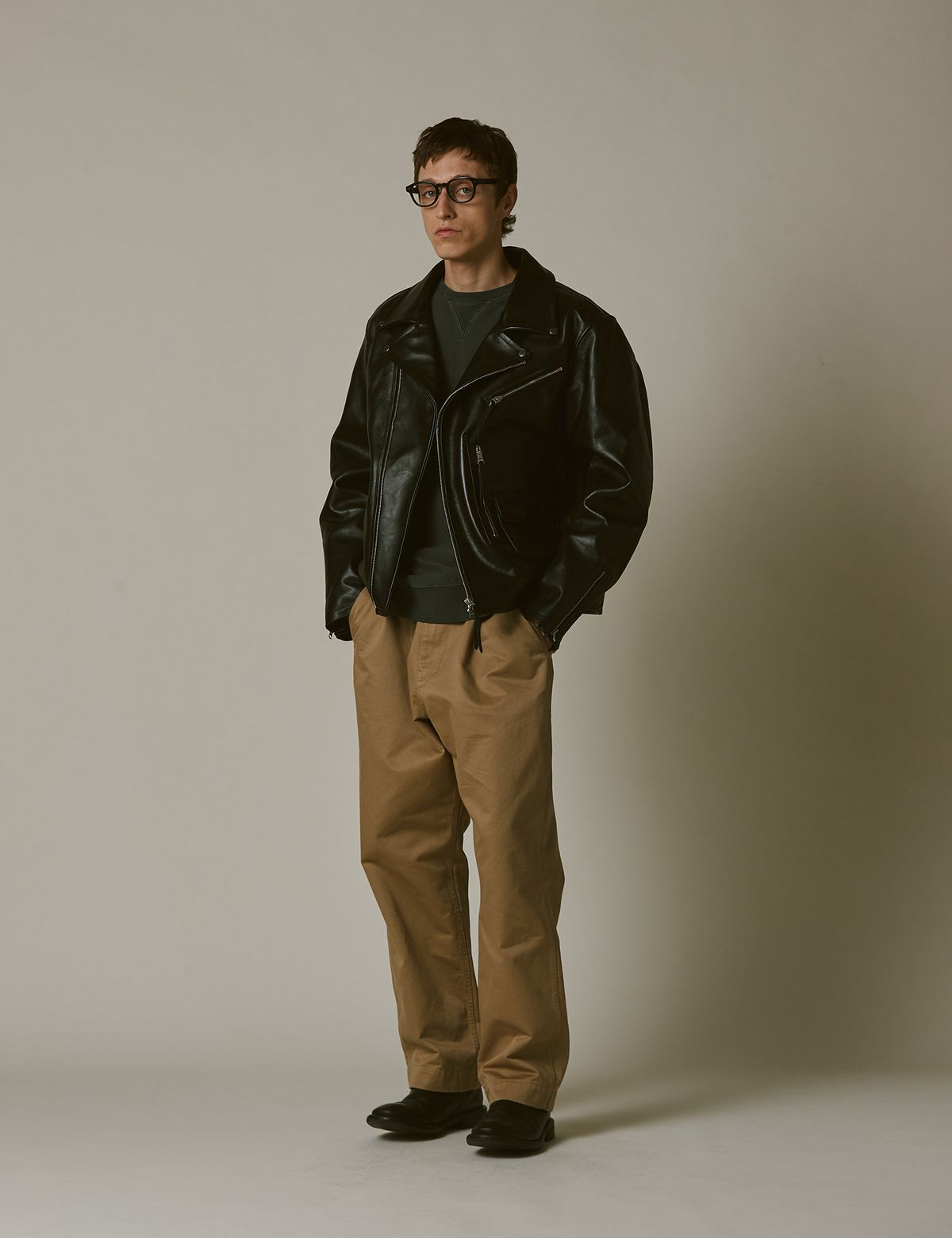 네이머클로딩(NAMERCLOTHING) D-POCKET DOUBLE RIDER BLACK