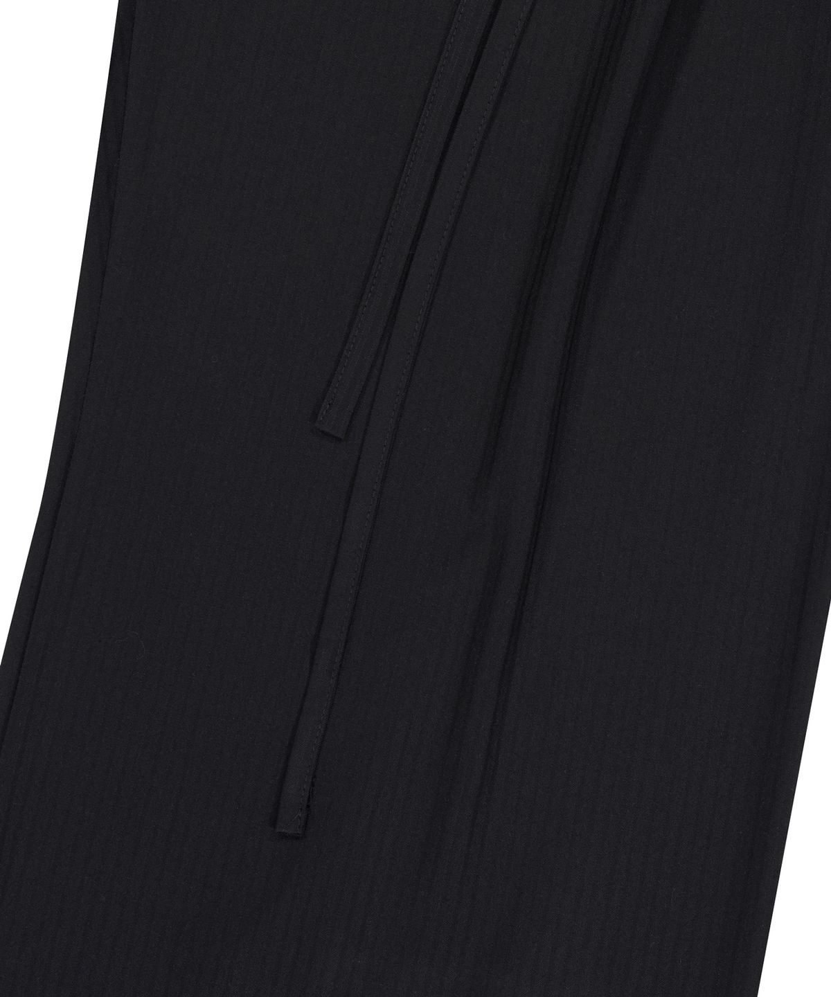 이우가마카라스(IUGAMAKARAS) Belted Striped Trousers (Black)