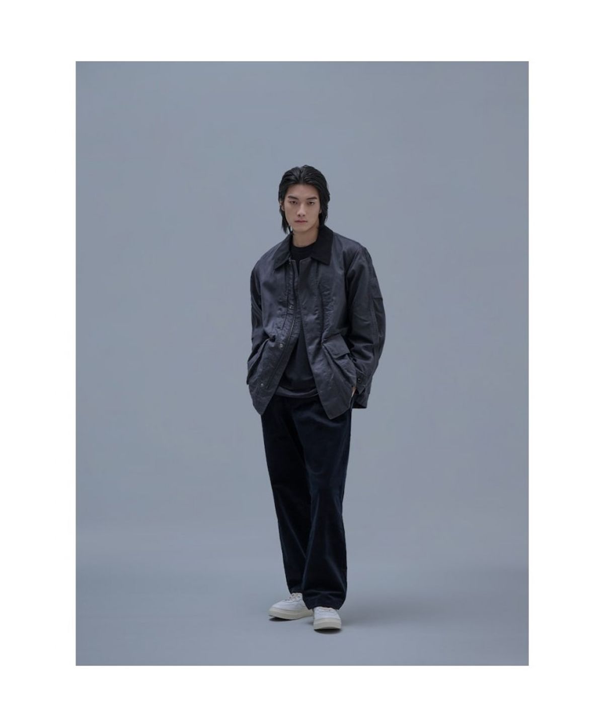 시프트지(SHIFT.G) Wide Fit Corduroy Pants  Navy