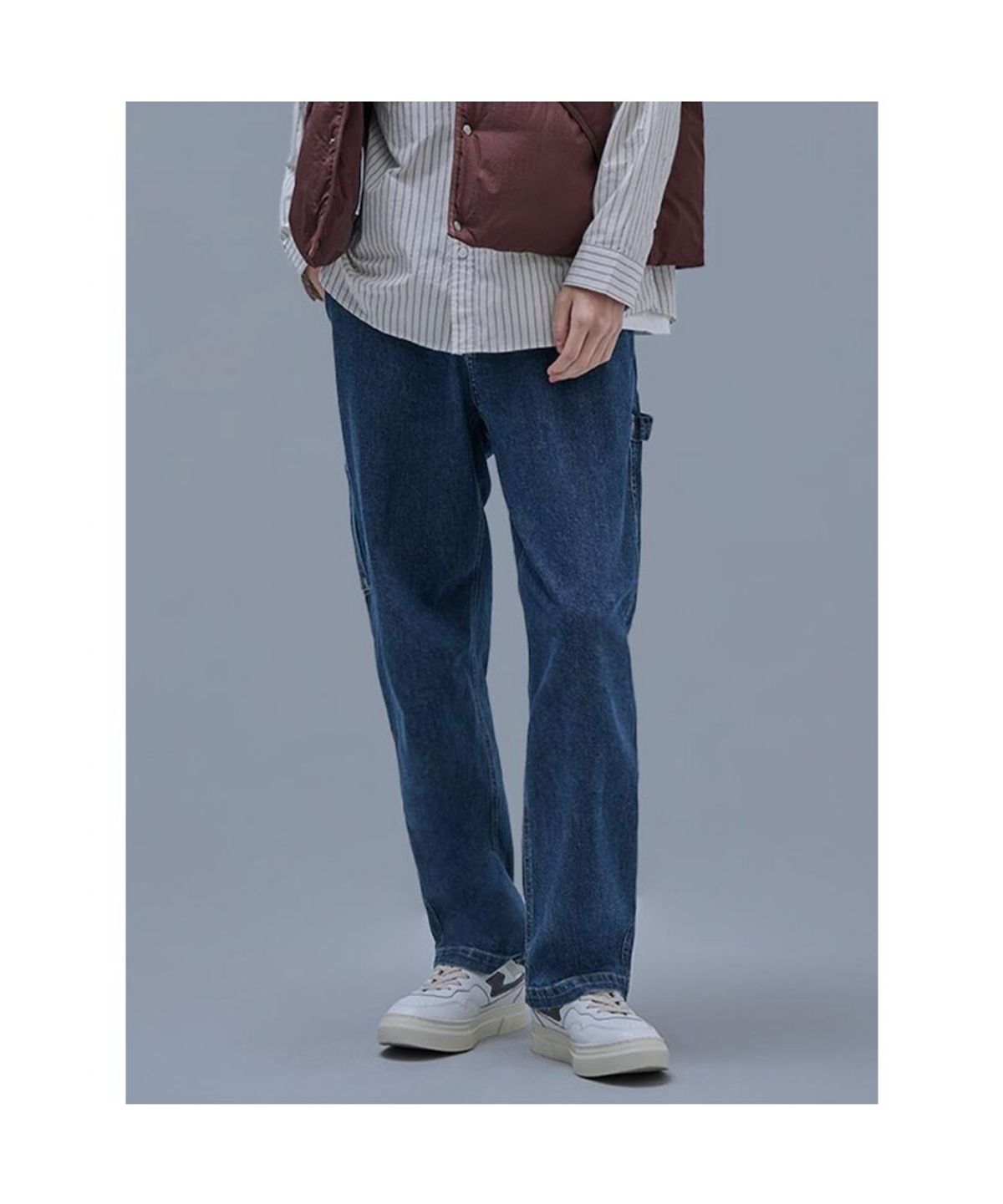 시프트지(SHIFT.G) Mallet Denim Pants (SetUp)  Navy