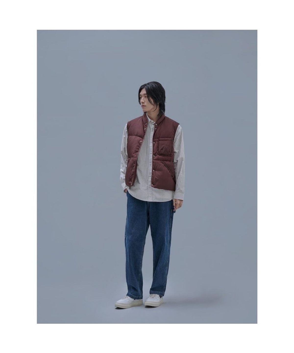 시프트지(SHIFT.G) Mallet Denim Pants (SetUp)  Navy
