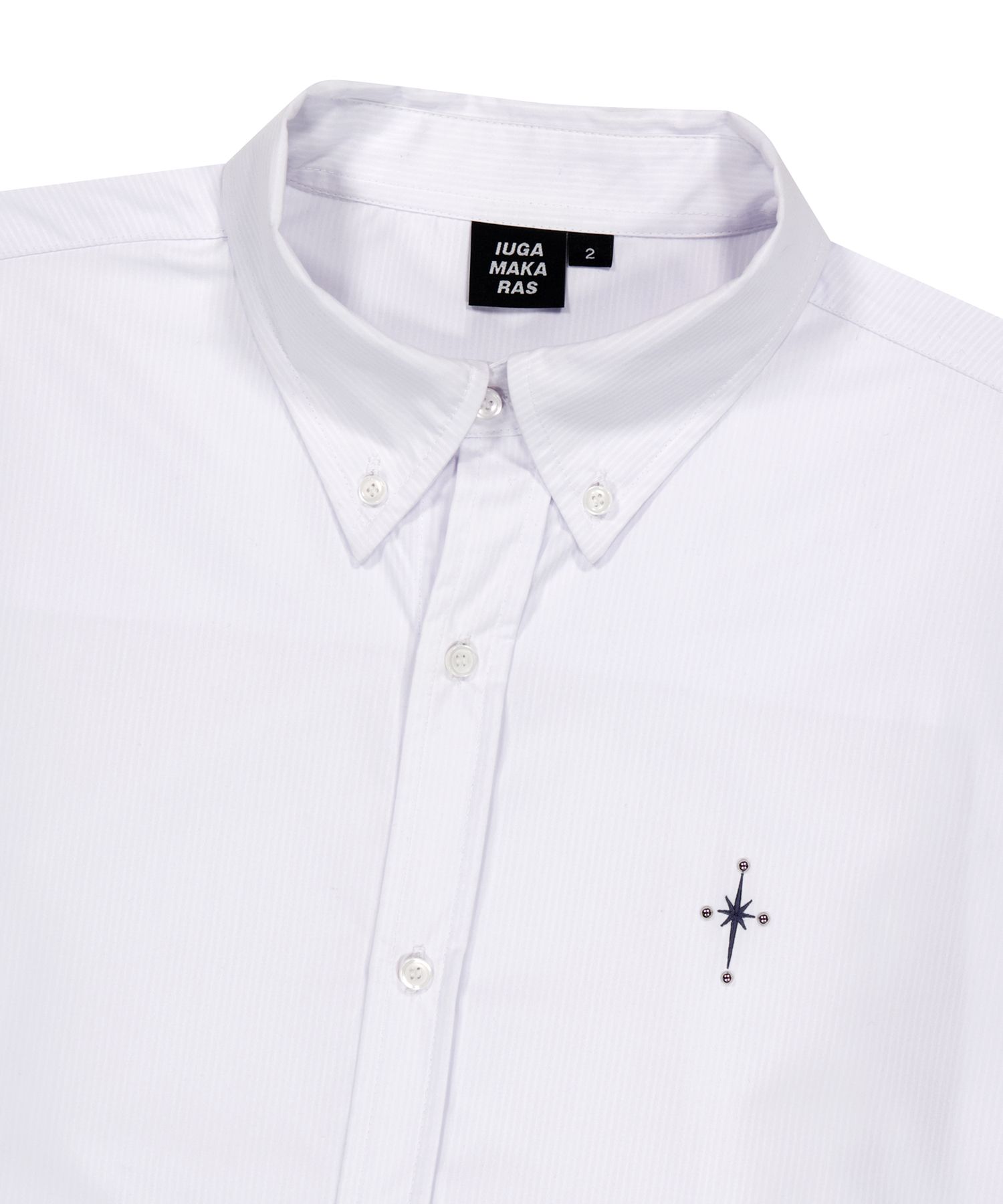 【IUGAMAKARAS】Striped Formal Shirt ★男女兼用★追跡付 MUSINSA公式 | IUGAMAKARAS Striped Formal Shirt (White)